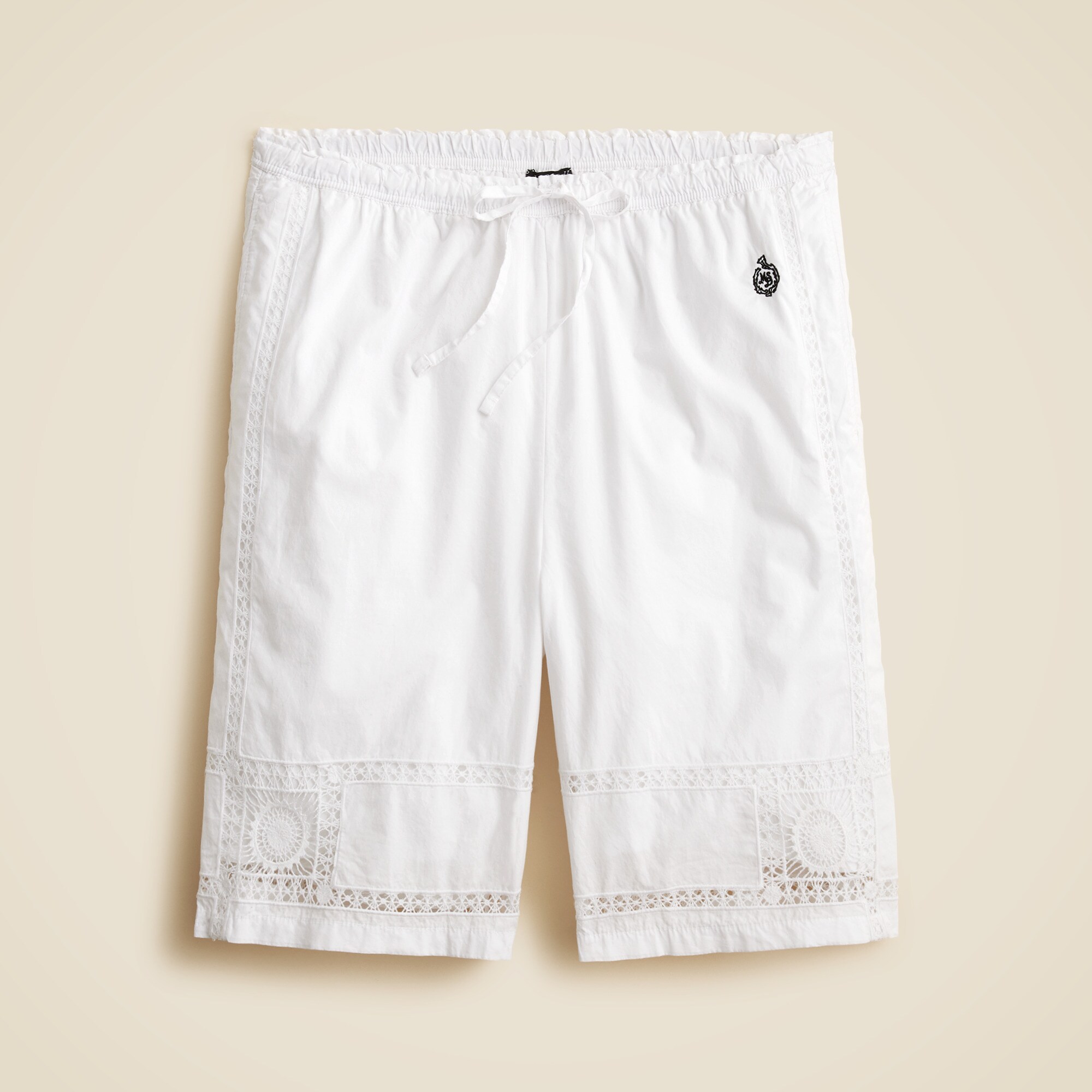 Masseria San Domenico X J.Crew Soleil eyelet-trim short