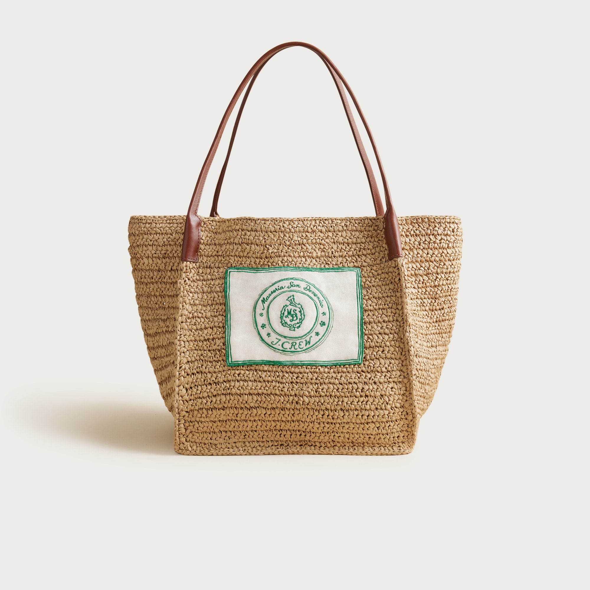 Masseria San Domenico X J.Crew embroidered packable tote bag
