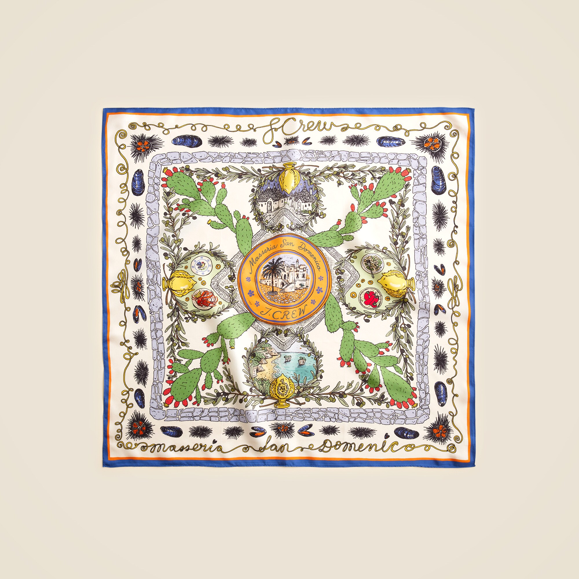 Masseria San Domenico X J.Crew silk bandana