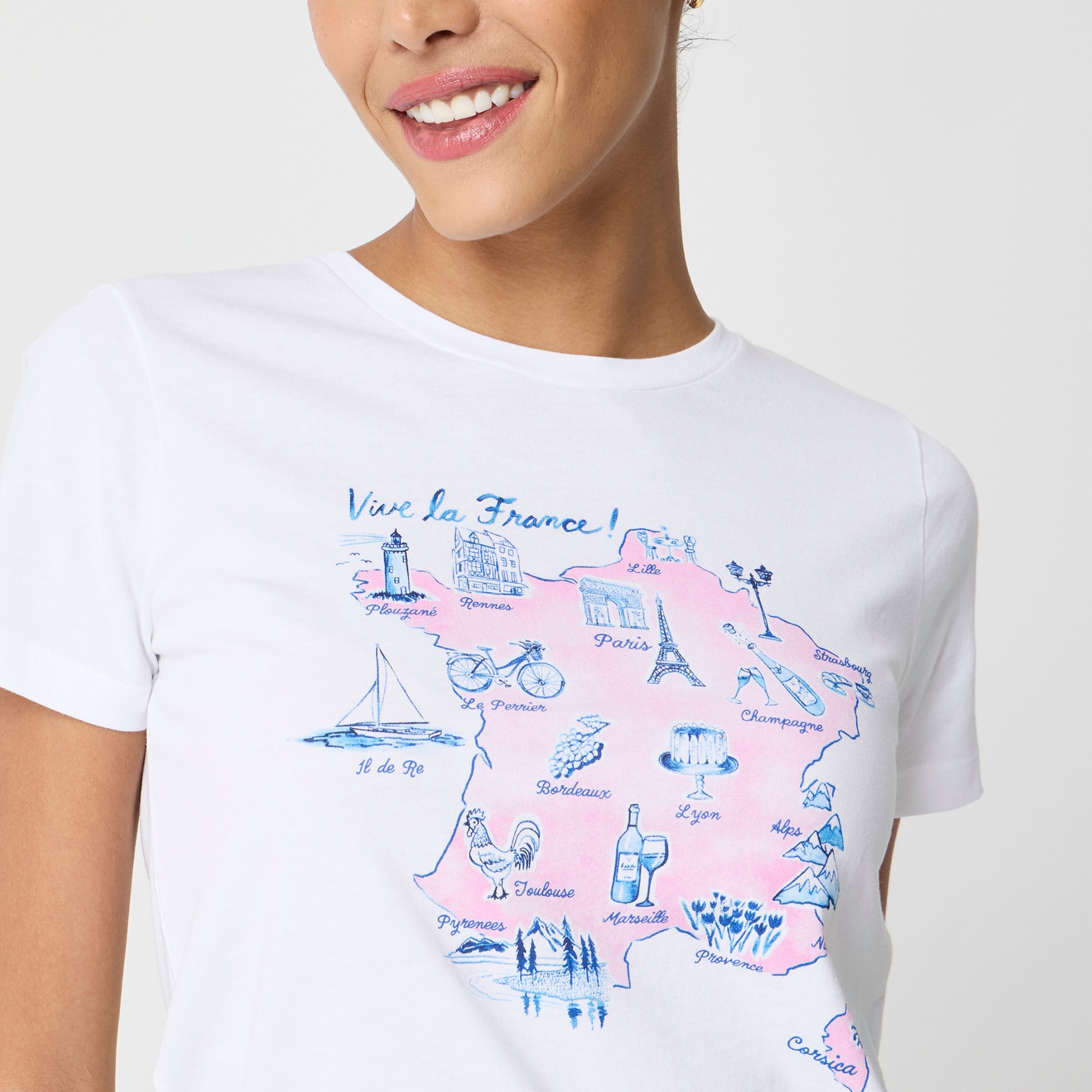 Map of France graphic tee