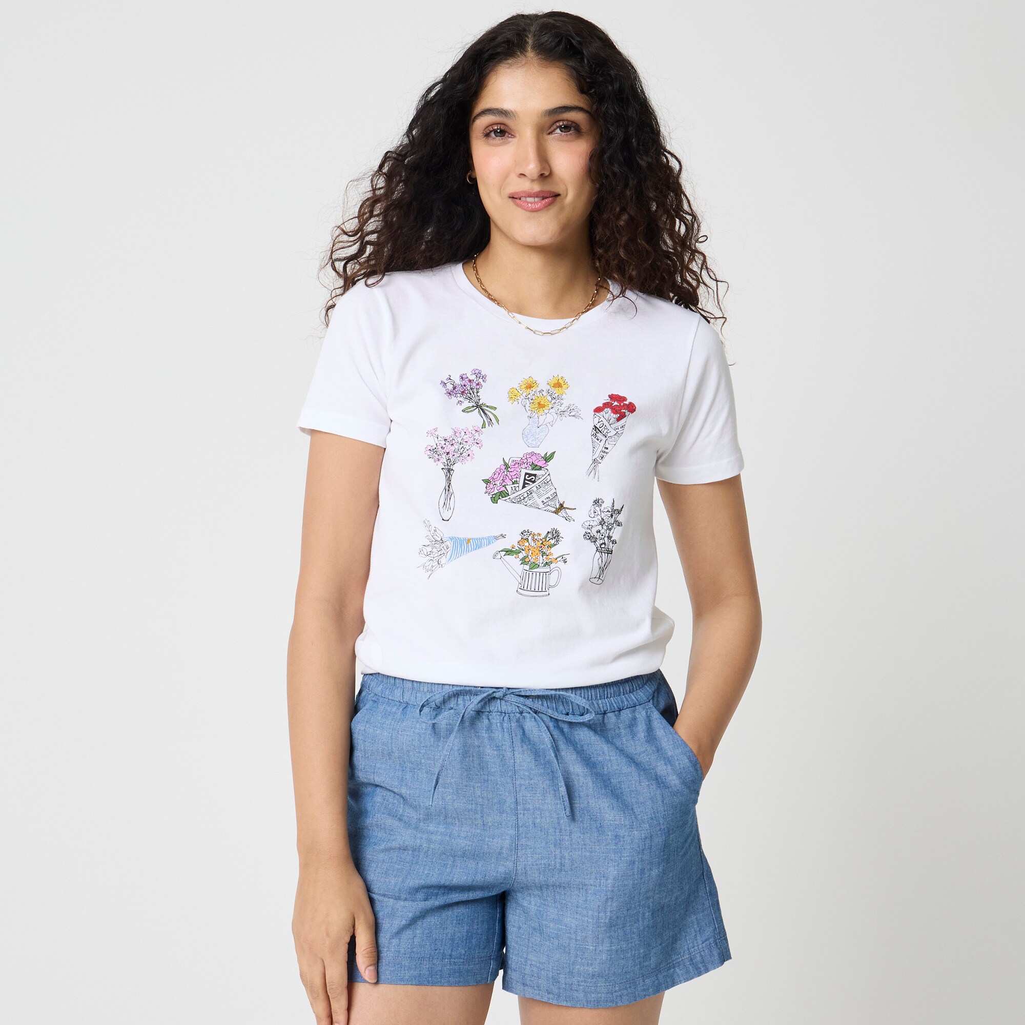 Bouquet Graphic Tee For Women | Factory