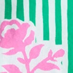 Short-sleeve printed top and pants pajama set SUMMER GREEN PINK