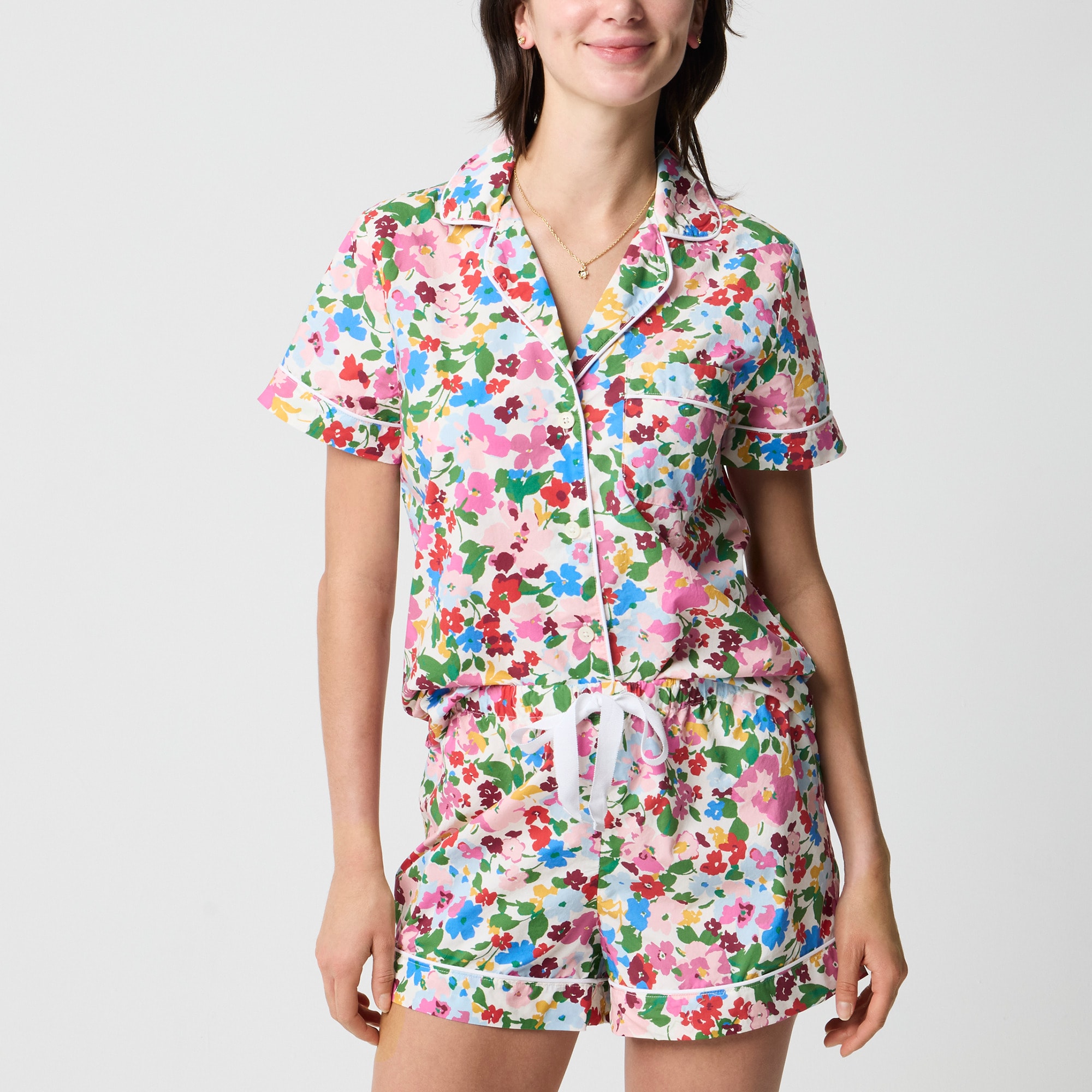  Short-sleeve top and short pajama set