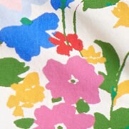 Short-sleeve top and short pajama set IVORY MULTI