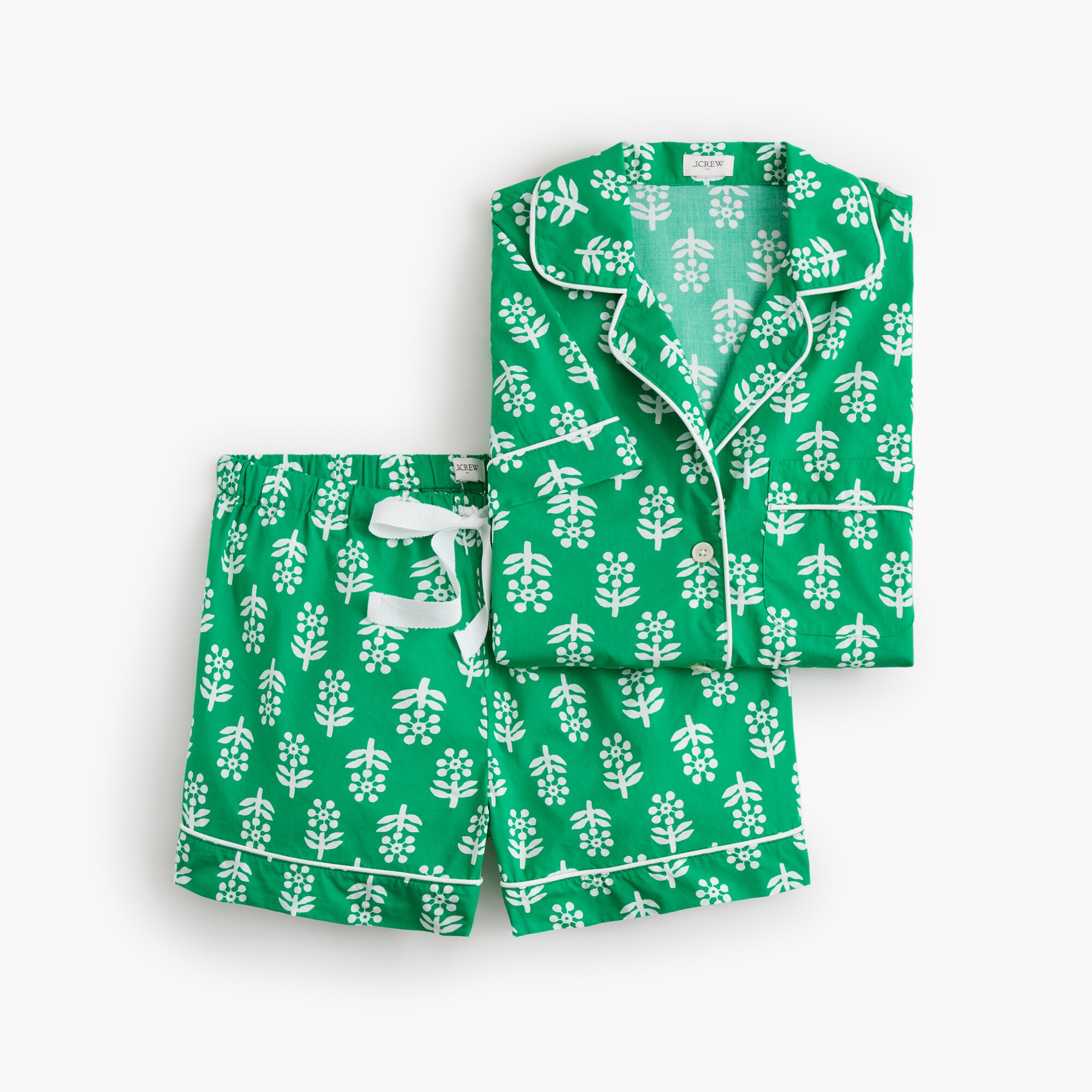 Short-sleeve top and short pajama set
