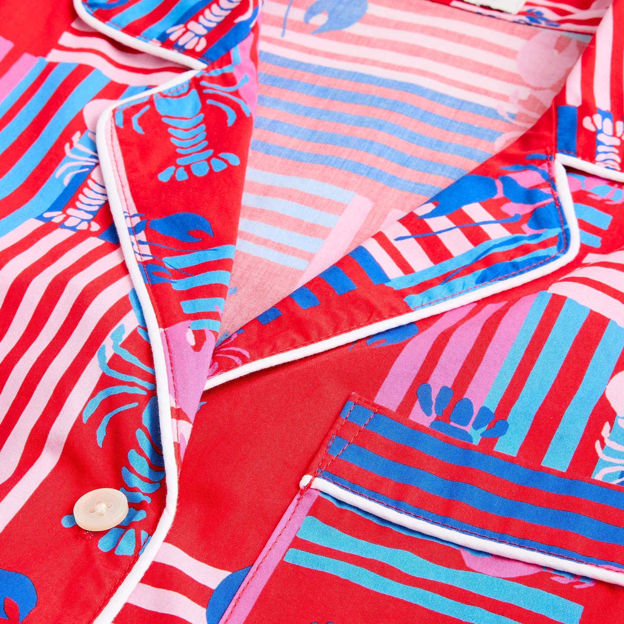 Short-sleeve top and short pajama set