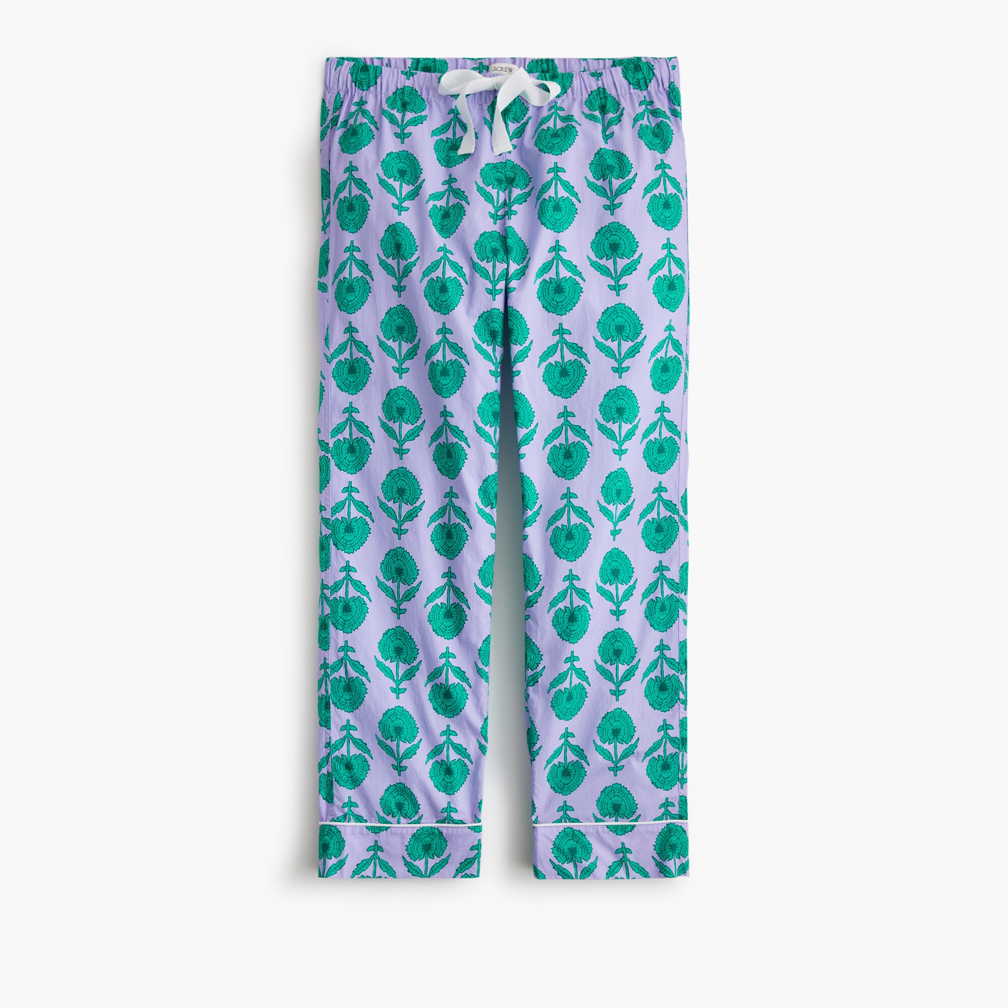  Poplin cropped pajama pant