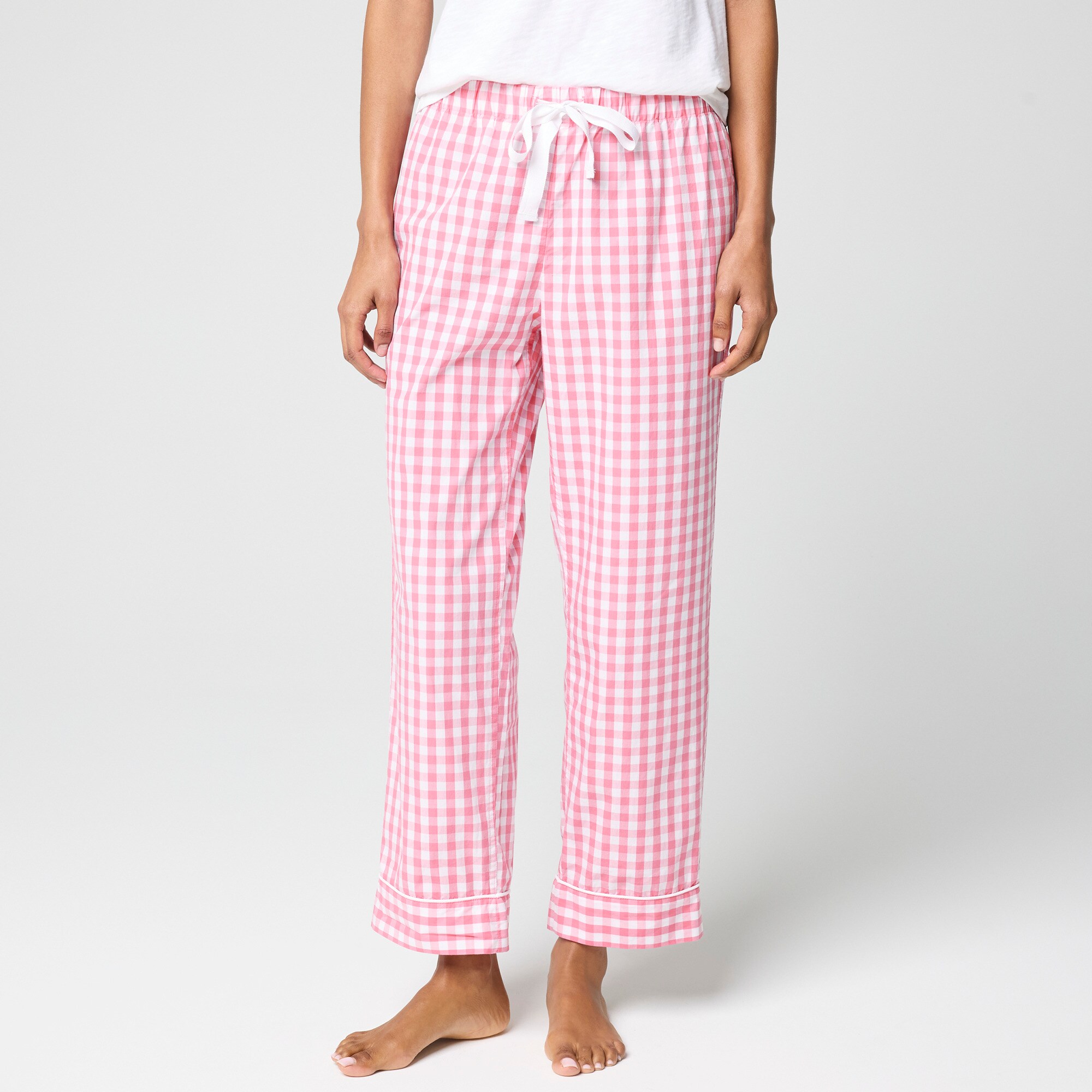  Poplin cropped pajama pant