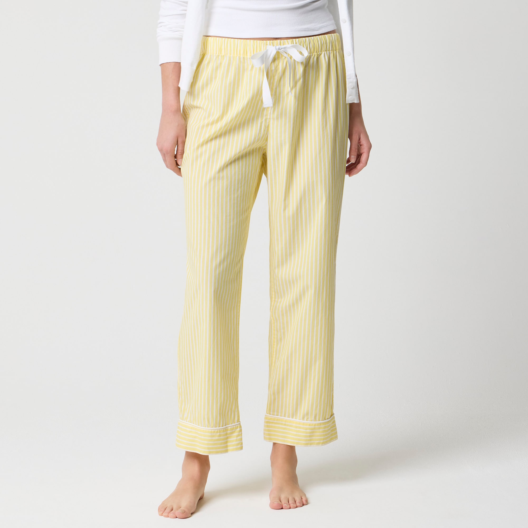  Poplin cropped pajama pant