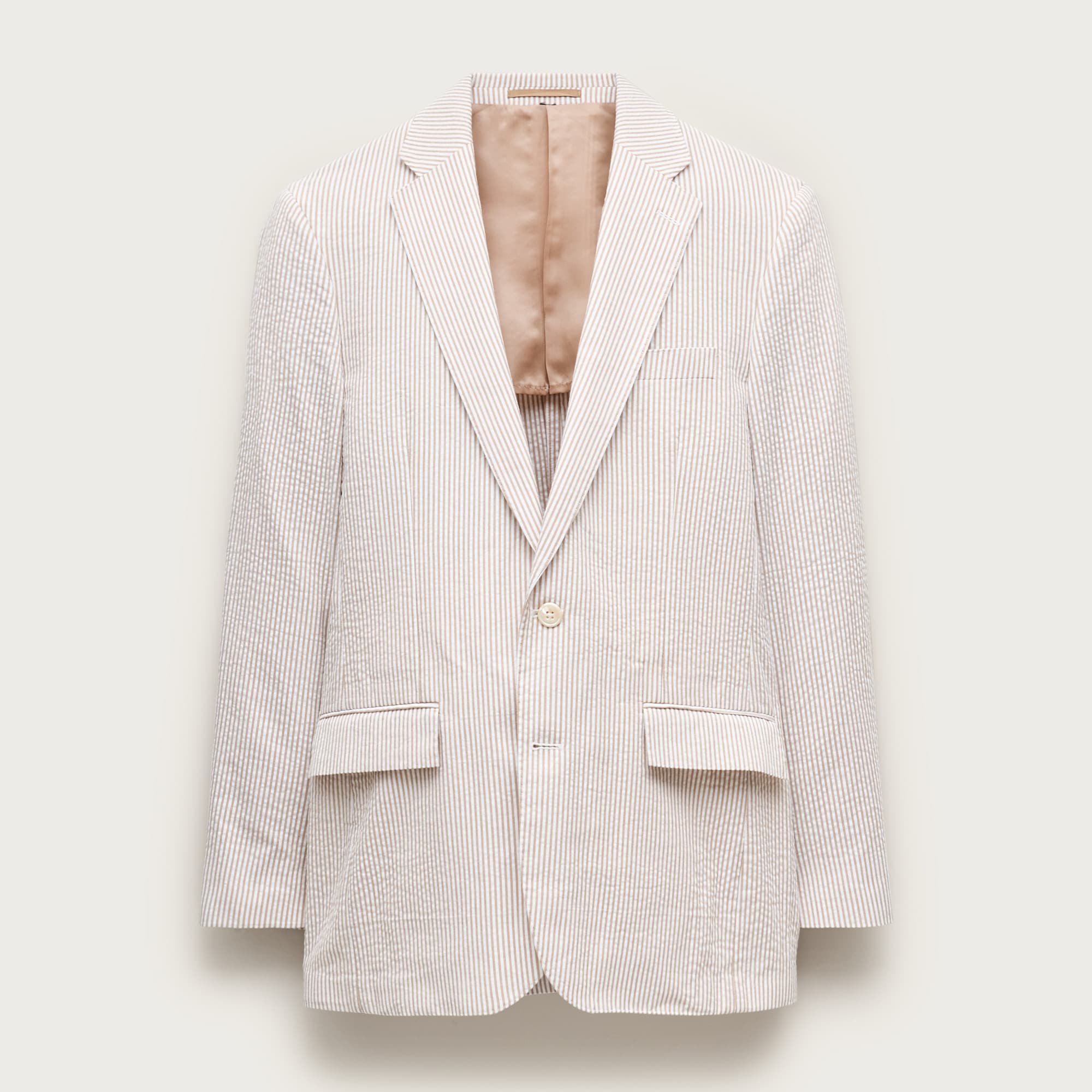 Ludlow Slim-fit suit jacket in cotton seersucker