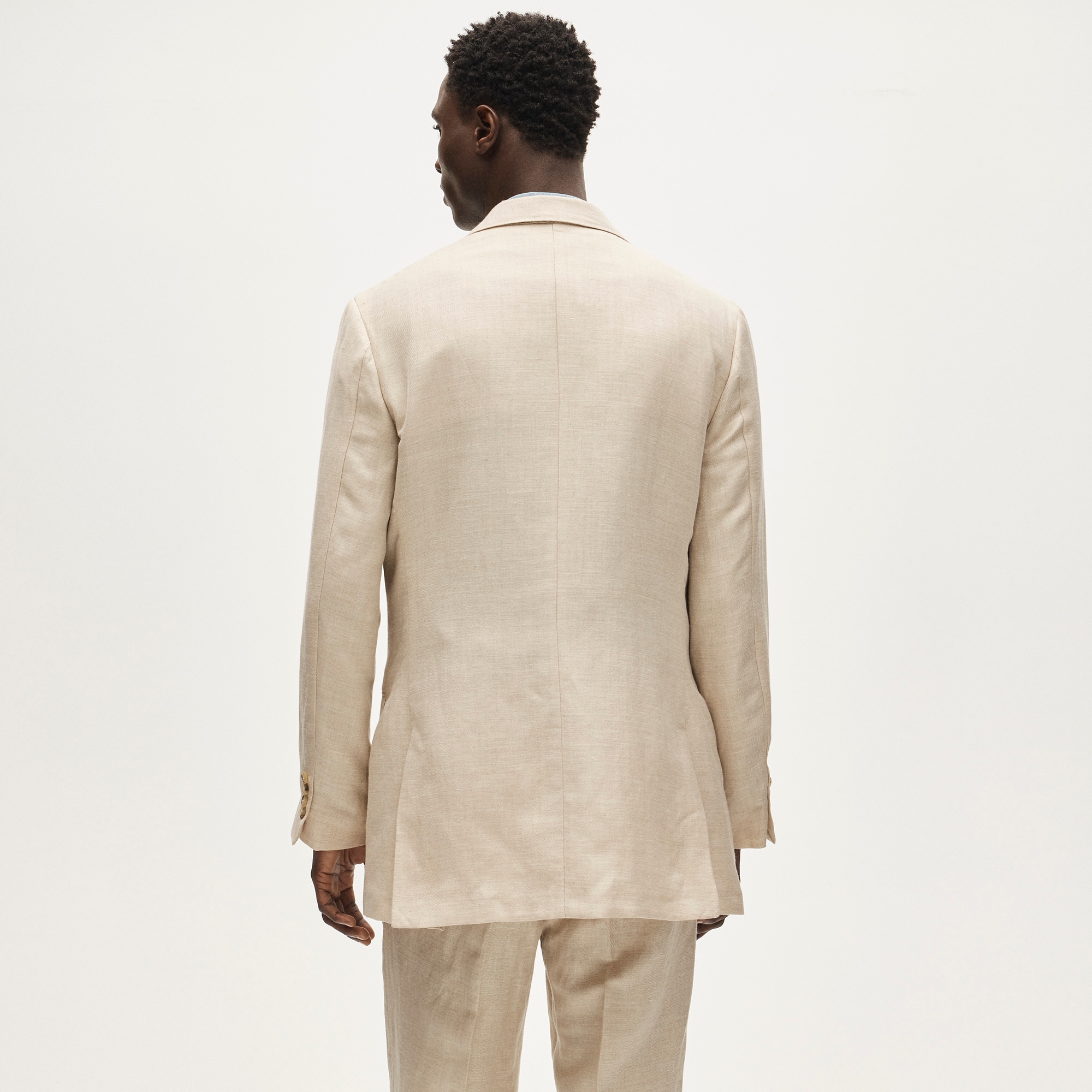Relaxed-fit suit jacket in English merino wool&ndash;linen blend