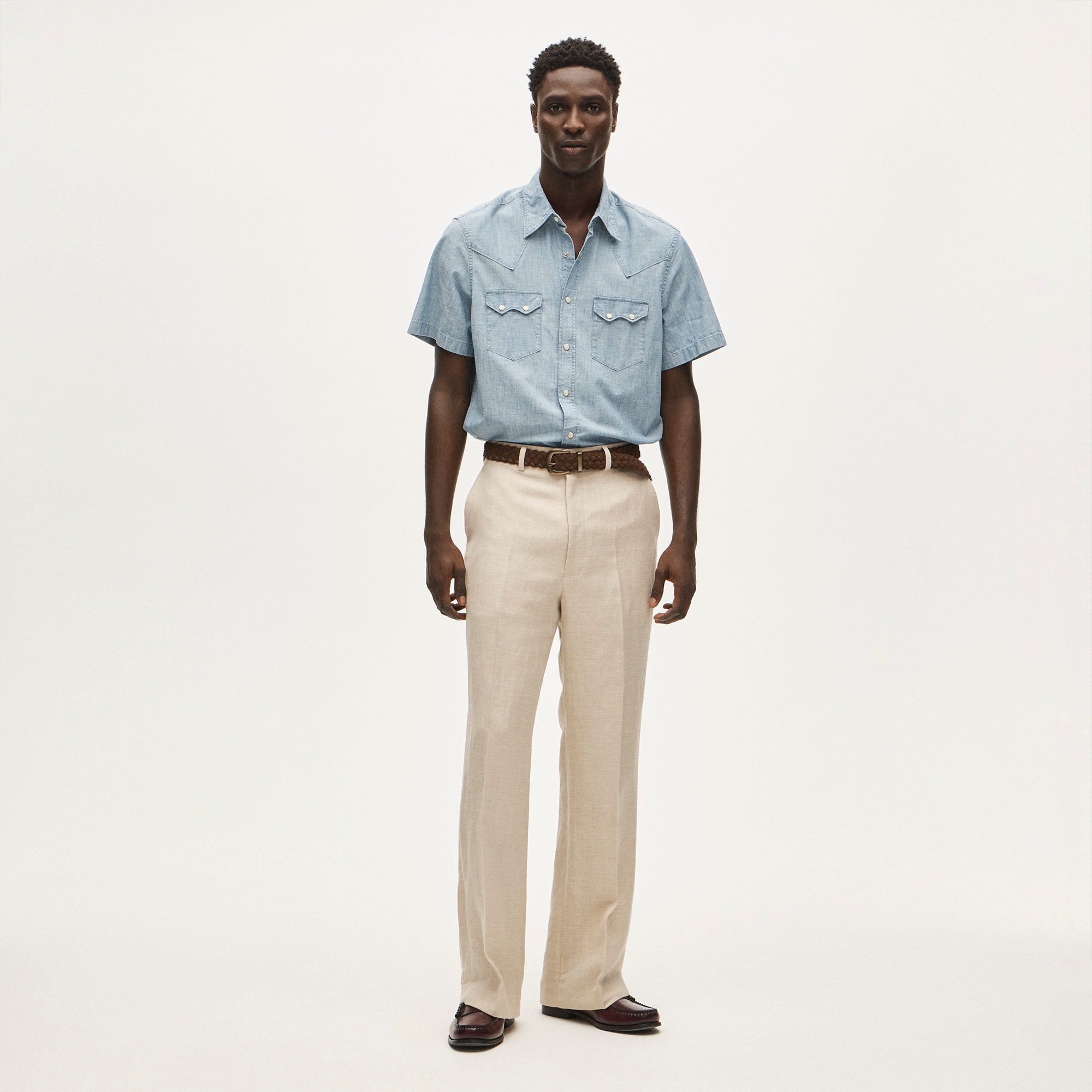 Relaxed-fit Single-pleat Trouser In Italian Wool Flannel For Men