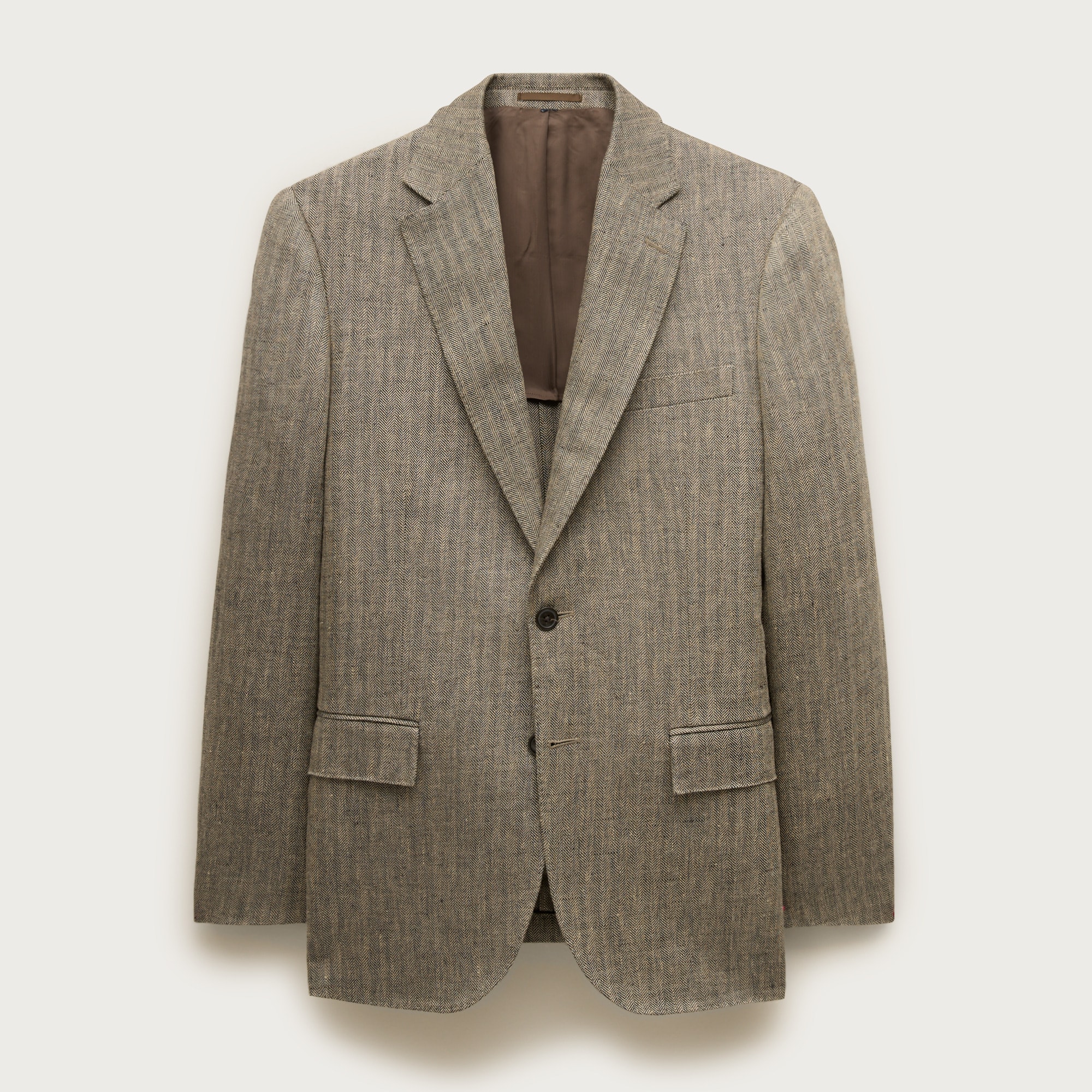 Crosby Classic-fit Suit Jacket In Linen Herringbone Twill For Men