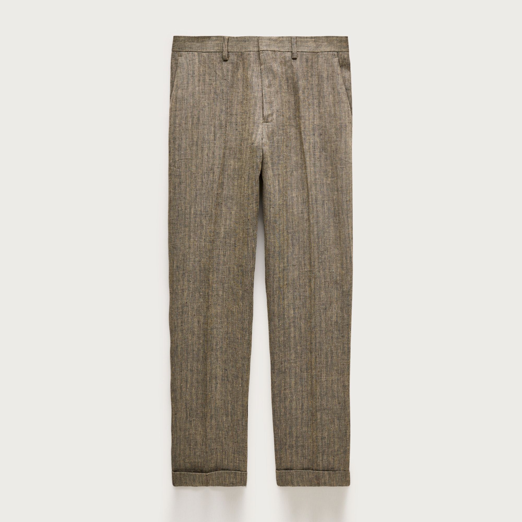Crosby Classic-fit Suit Pant In Linen Herringbone Twill For Men