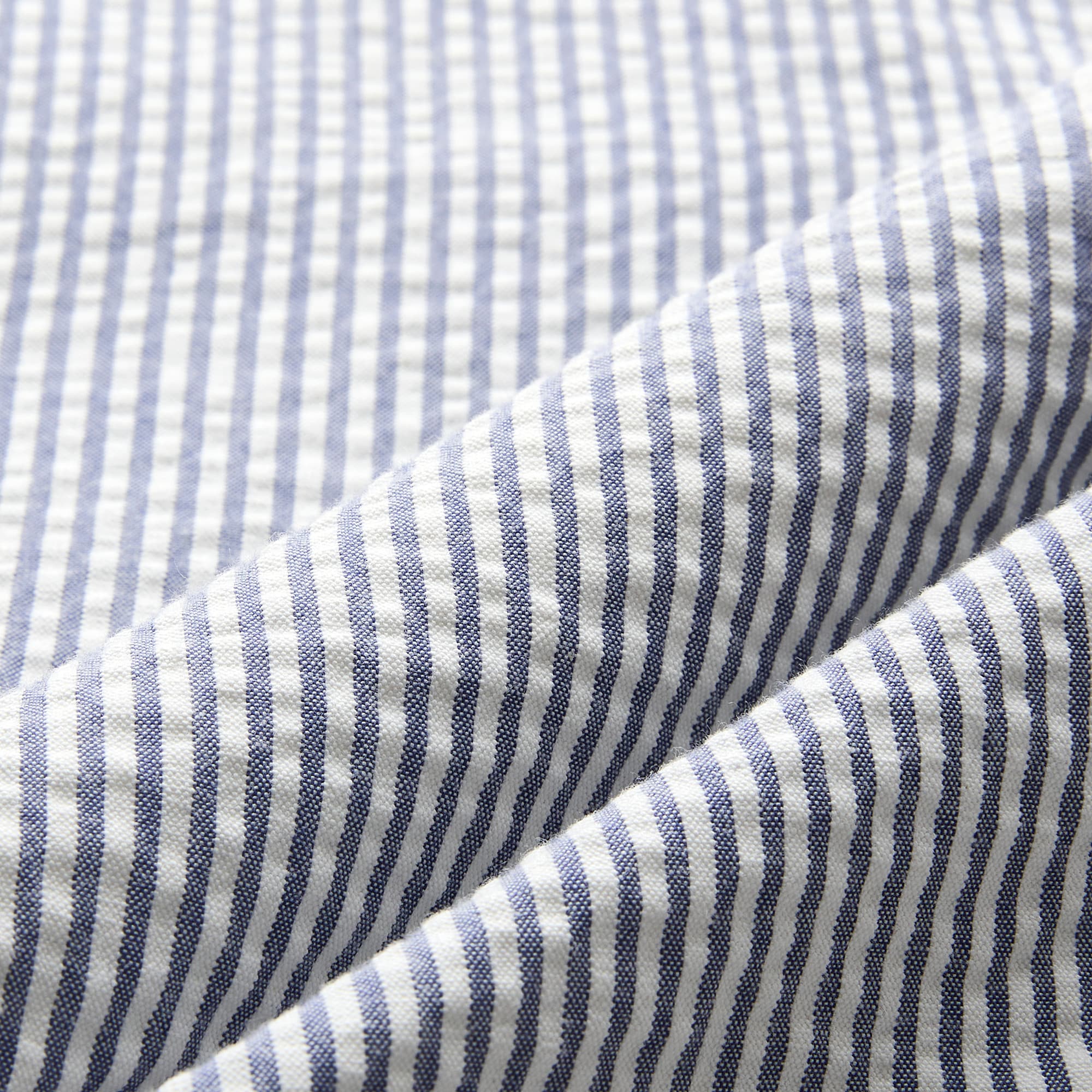 Ludlow Slim-fit double-breasted suit jacket in cotton seersucker