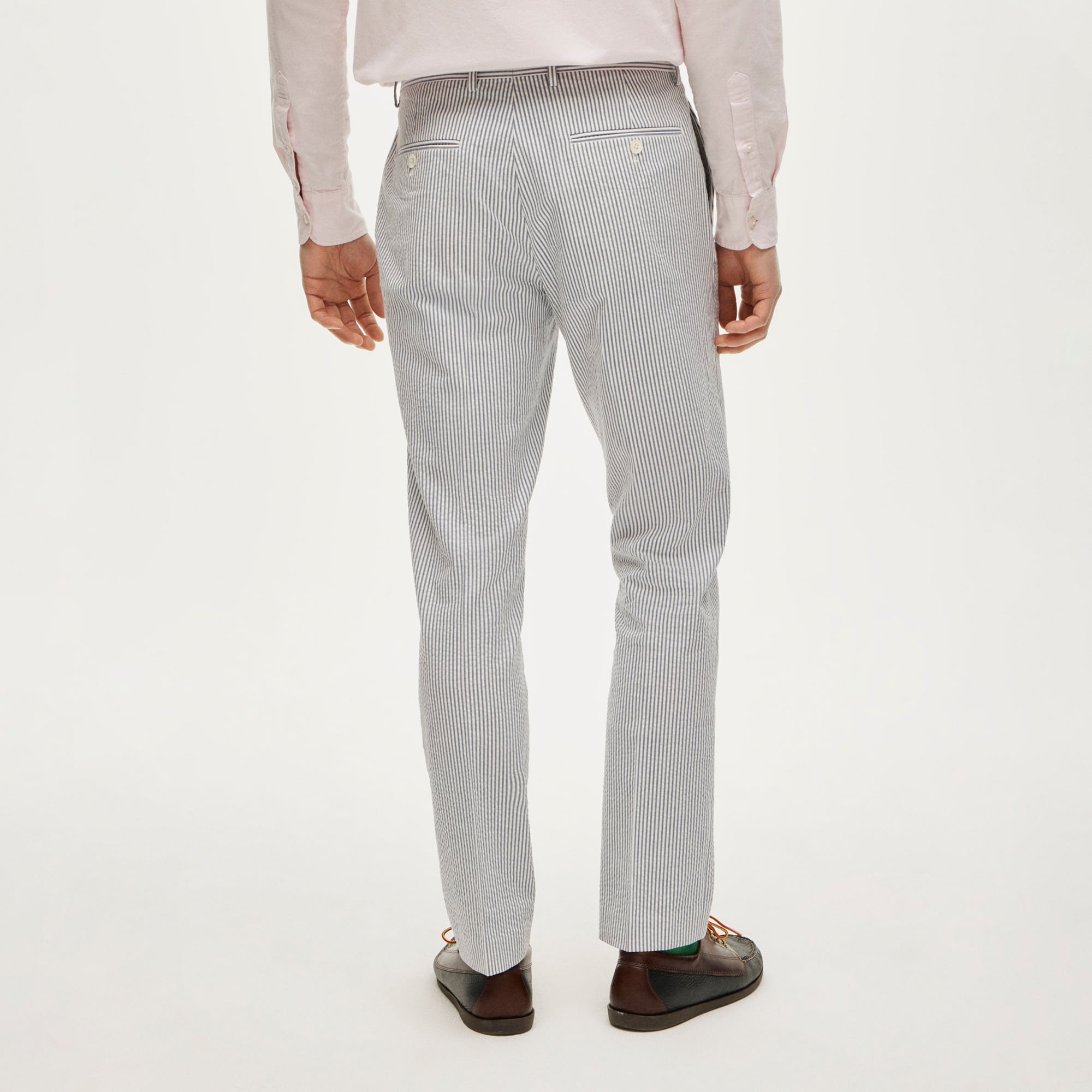 Ludlow Slim-fit suit pant in cotton seersucker