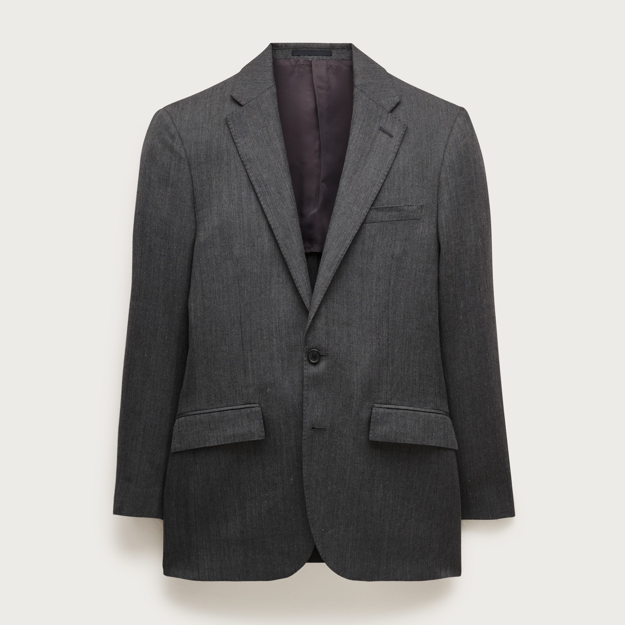 Ludlow Slim-fit suit jacket in English wool-linen blend