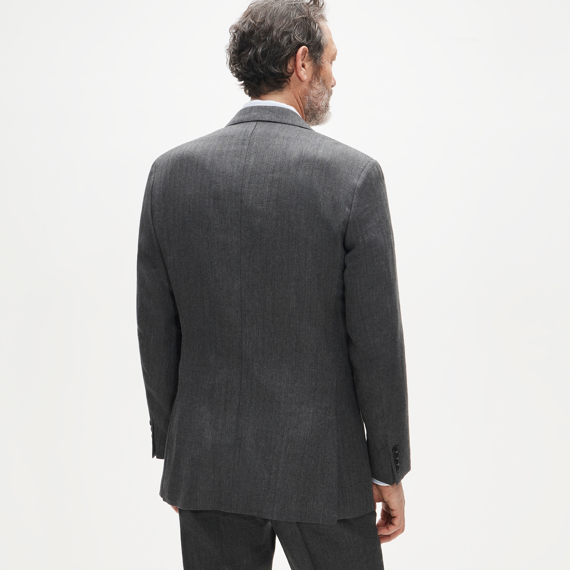 Ludlow Slim-fit suit jacket in English wool-linen blend