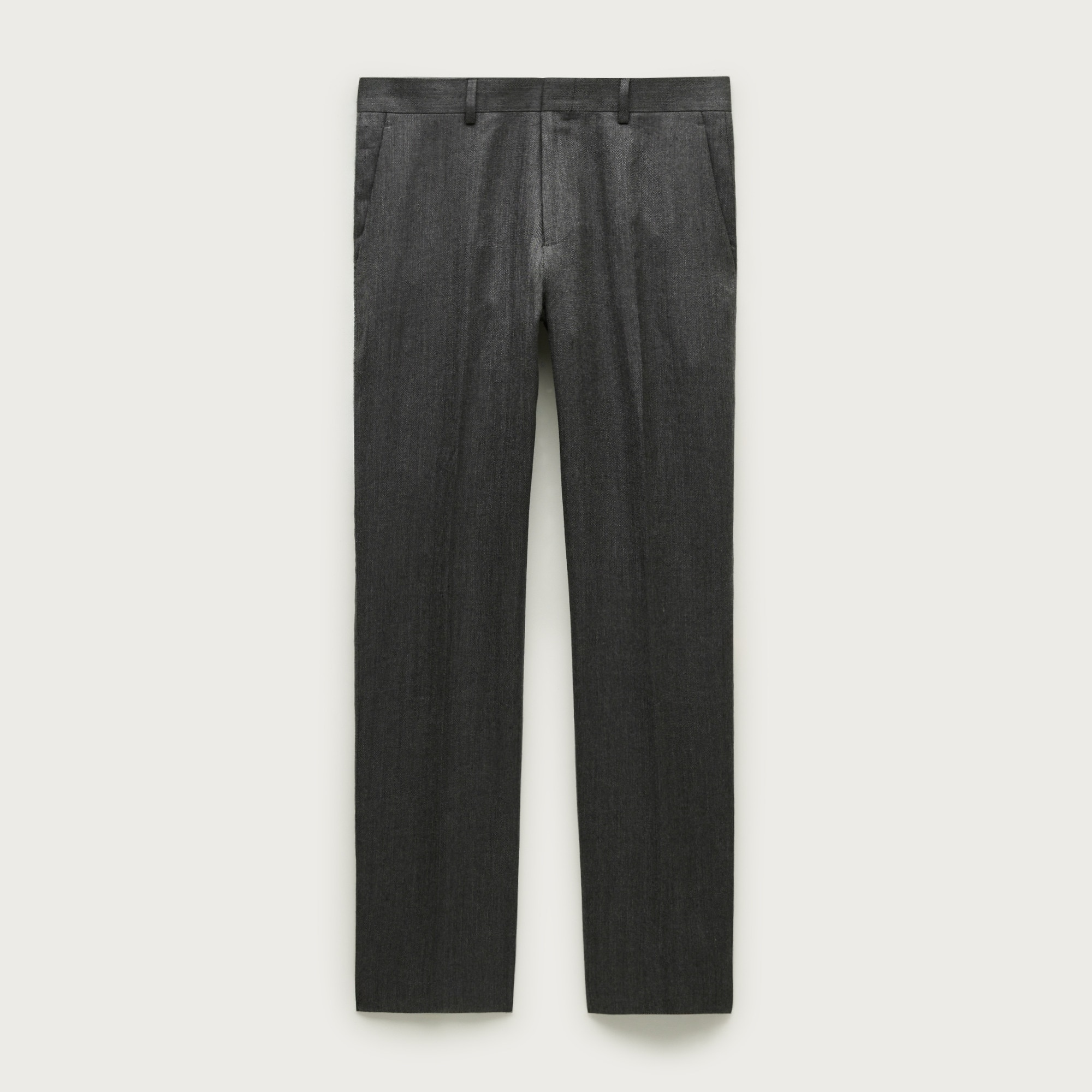 ジュンハシモト　TWEED 17cm PANTS CHARCOAL 3 Charcoal Gray Tweed 3 Piece Suit - Giorgio Men's Wear