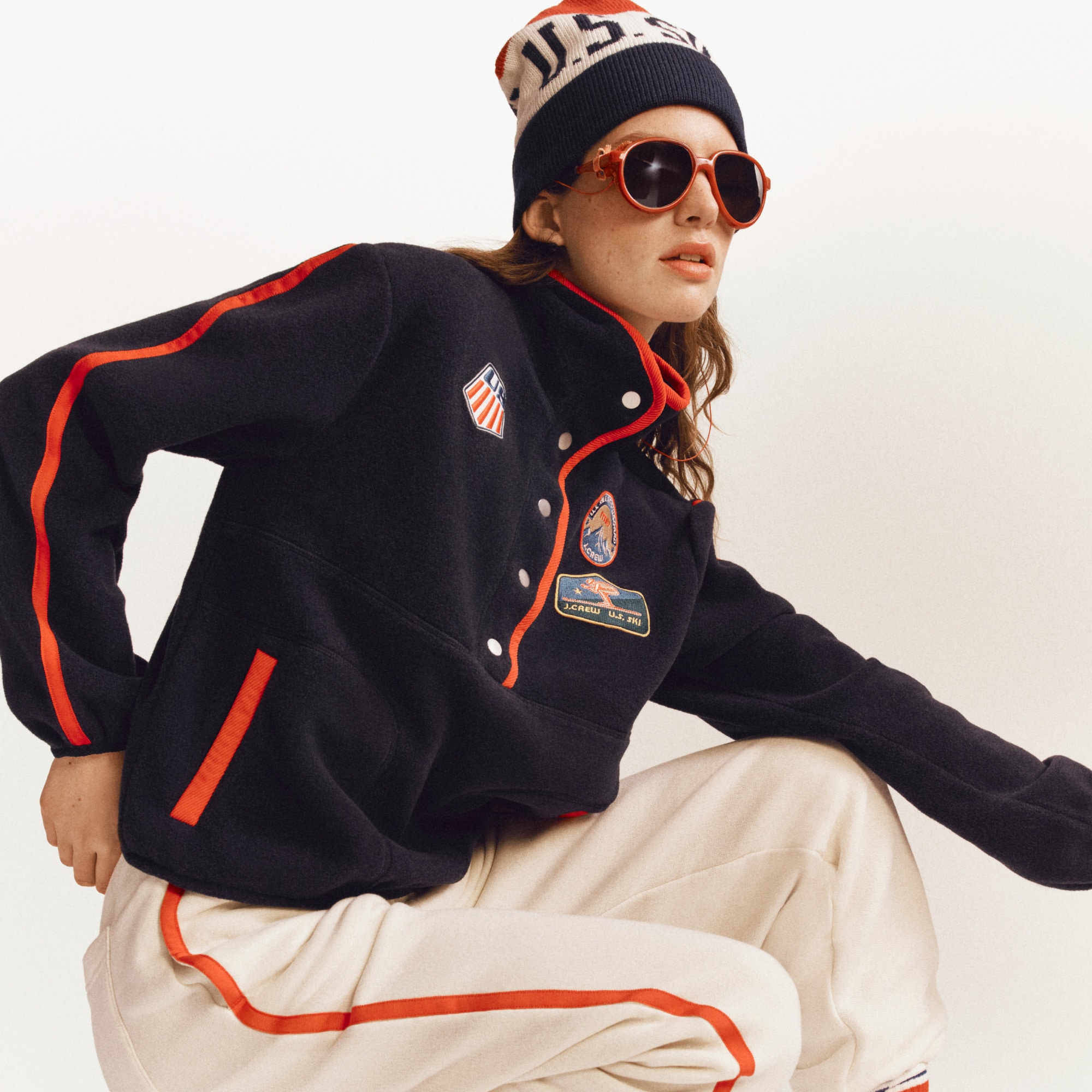 womens U.S. Ski &amp; Snowboard by J.Crew warm-up fleece pullover