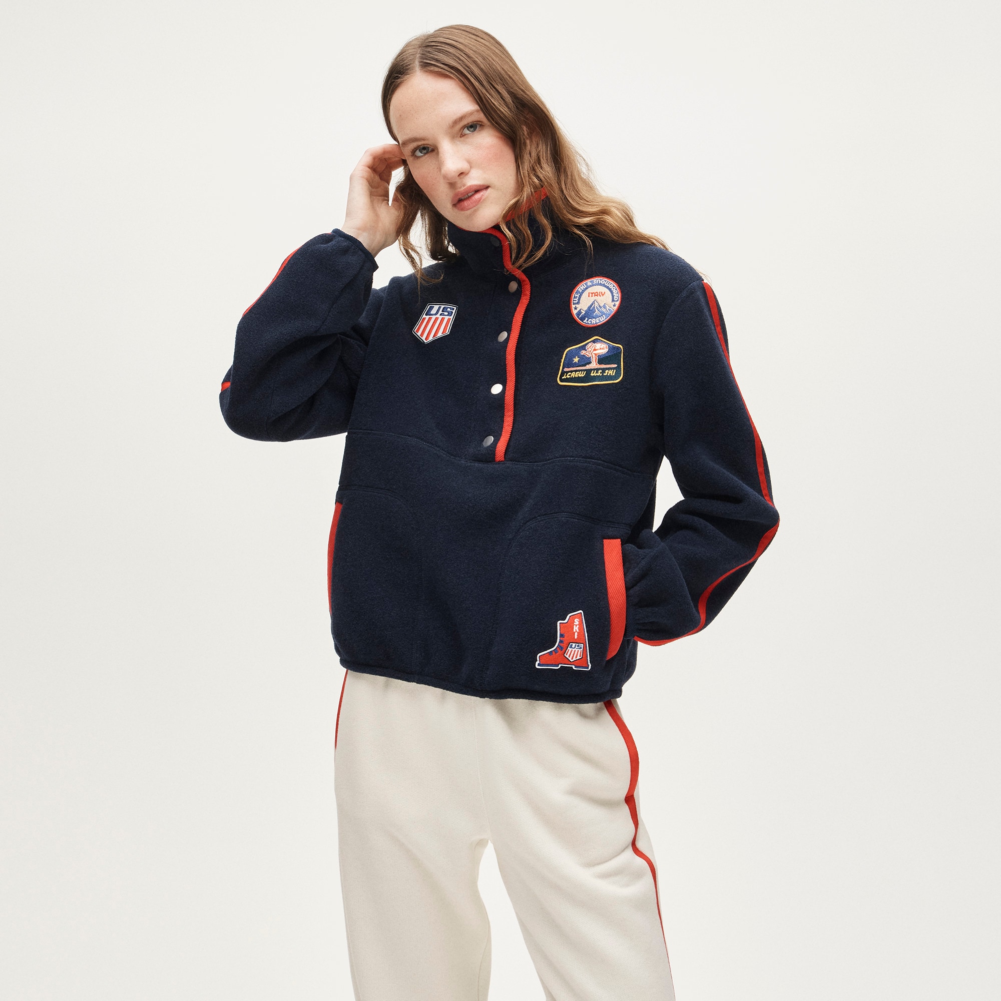 U.S. Ski & Snowboard By J.Crew Warm-up Fleece Pullover For Women
