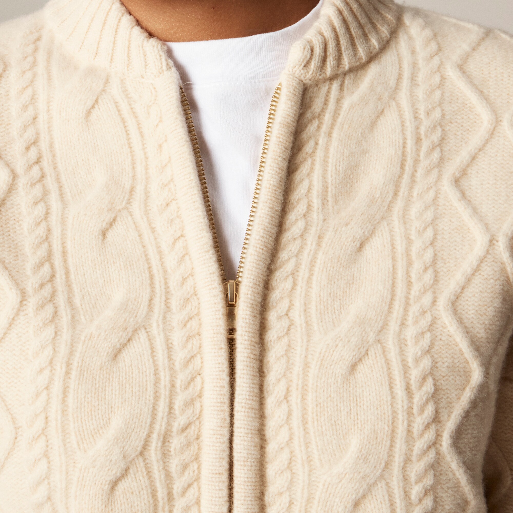 Wool Cable-knit Bomber Jacket For Women | J.Crew