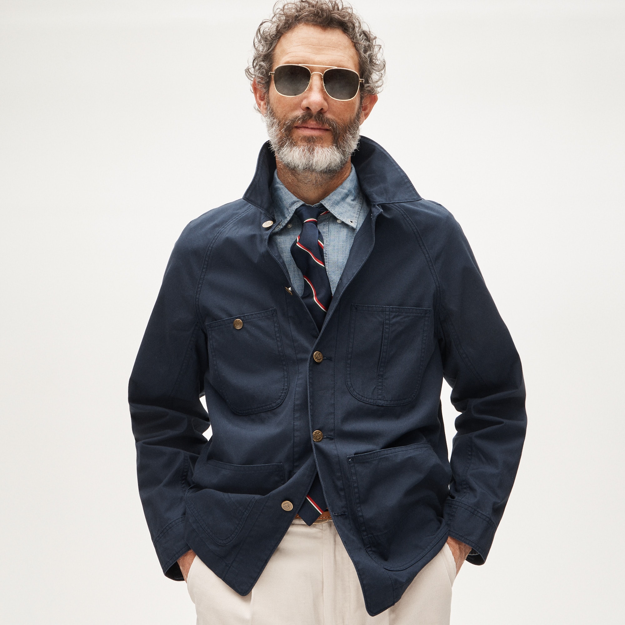 mens Wallace &amp; Barnes lightweight cotton chore jacket