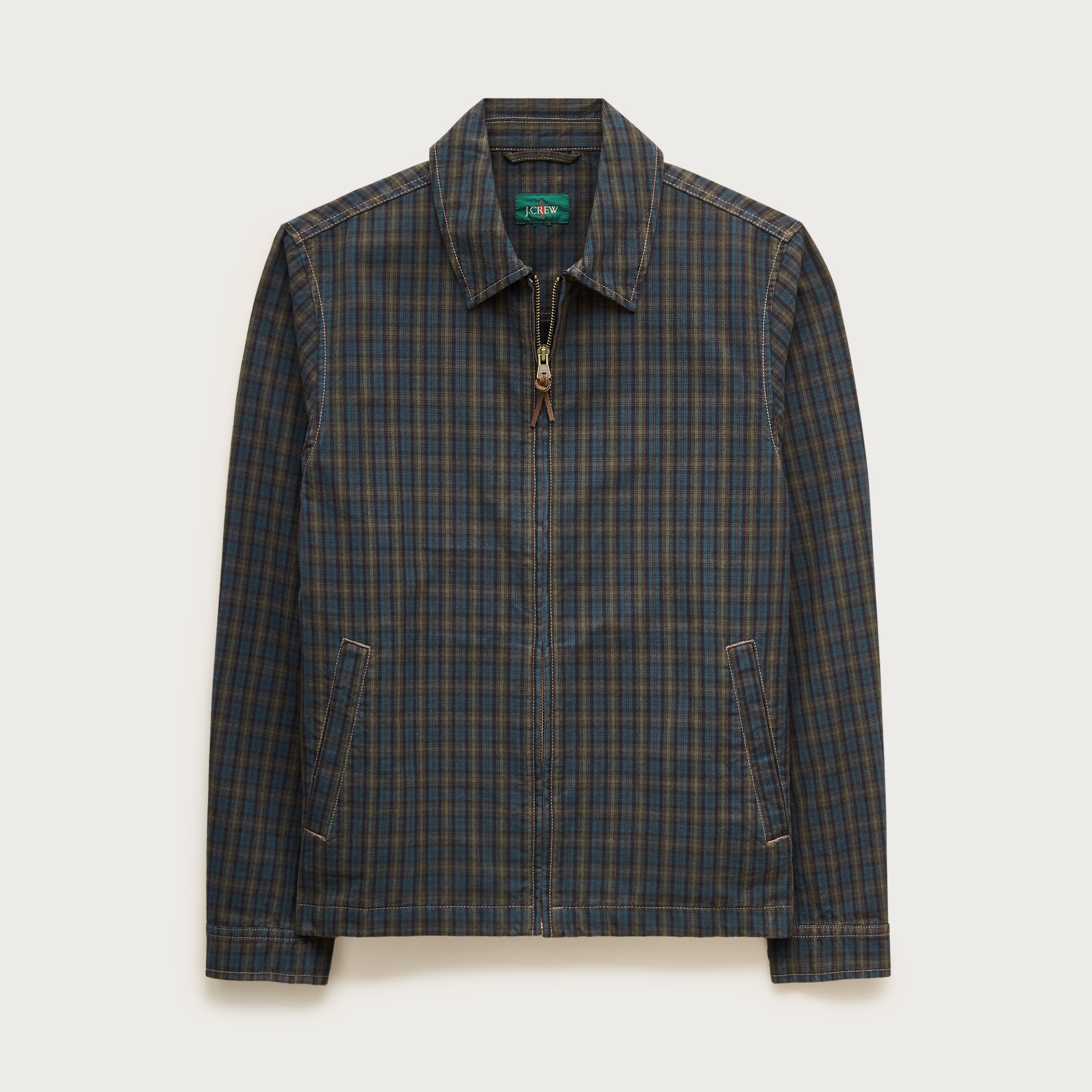 Harrington jacket in plaid with straight hem from J.Crew - $221