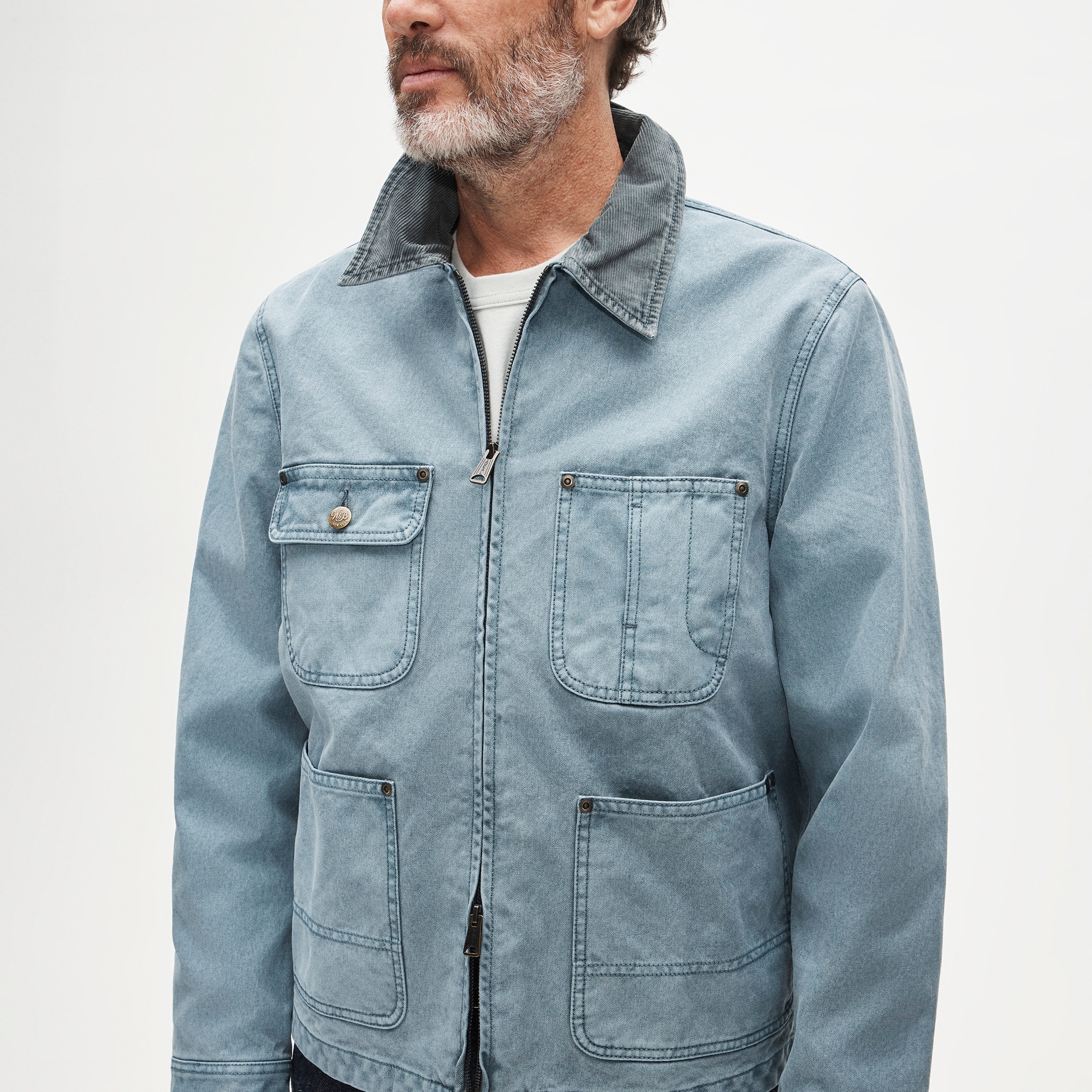 Wallace & Barnes zip-front chore jacket
