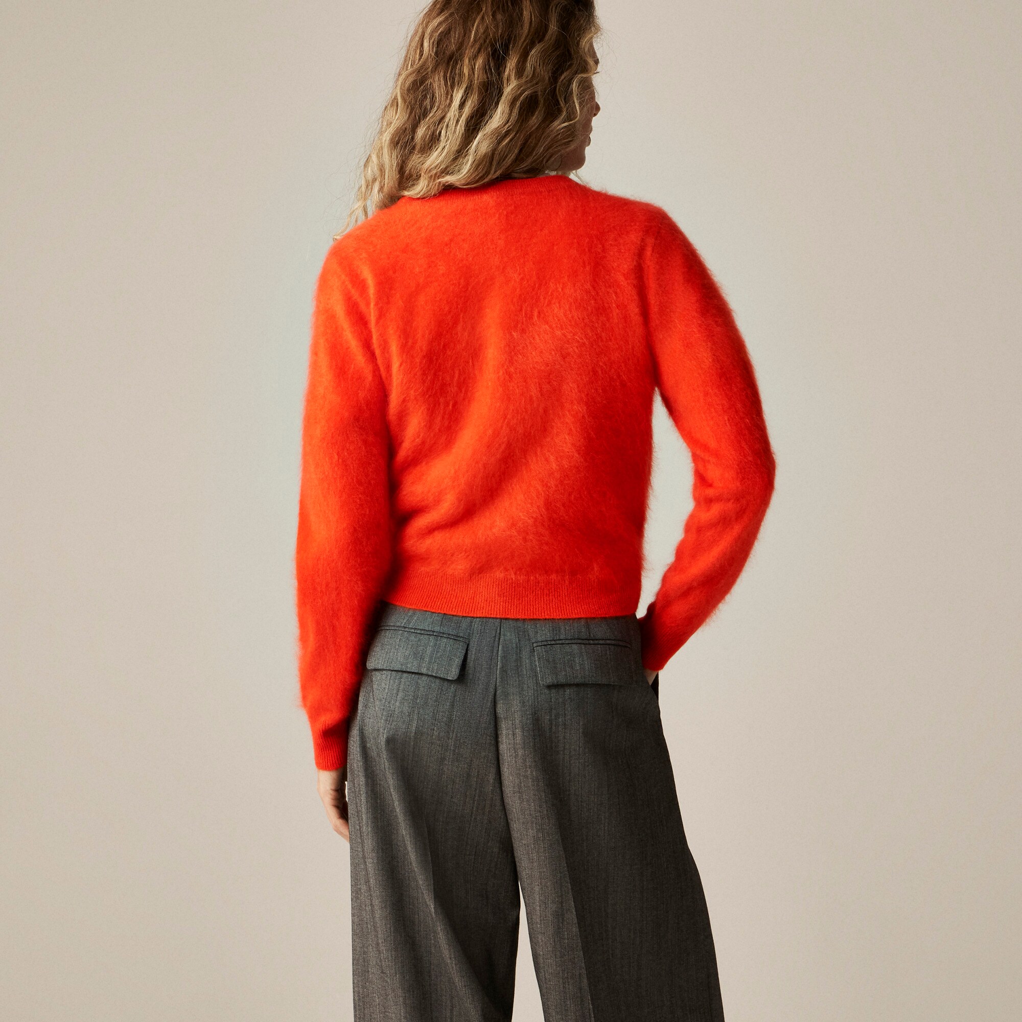 Brushed cashmere relaxed-fit reversible cardigan