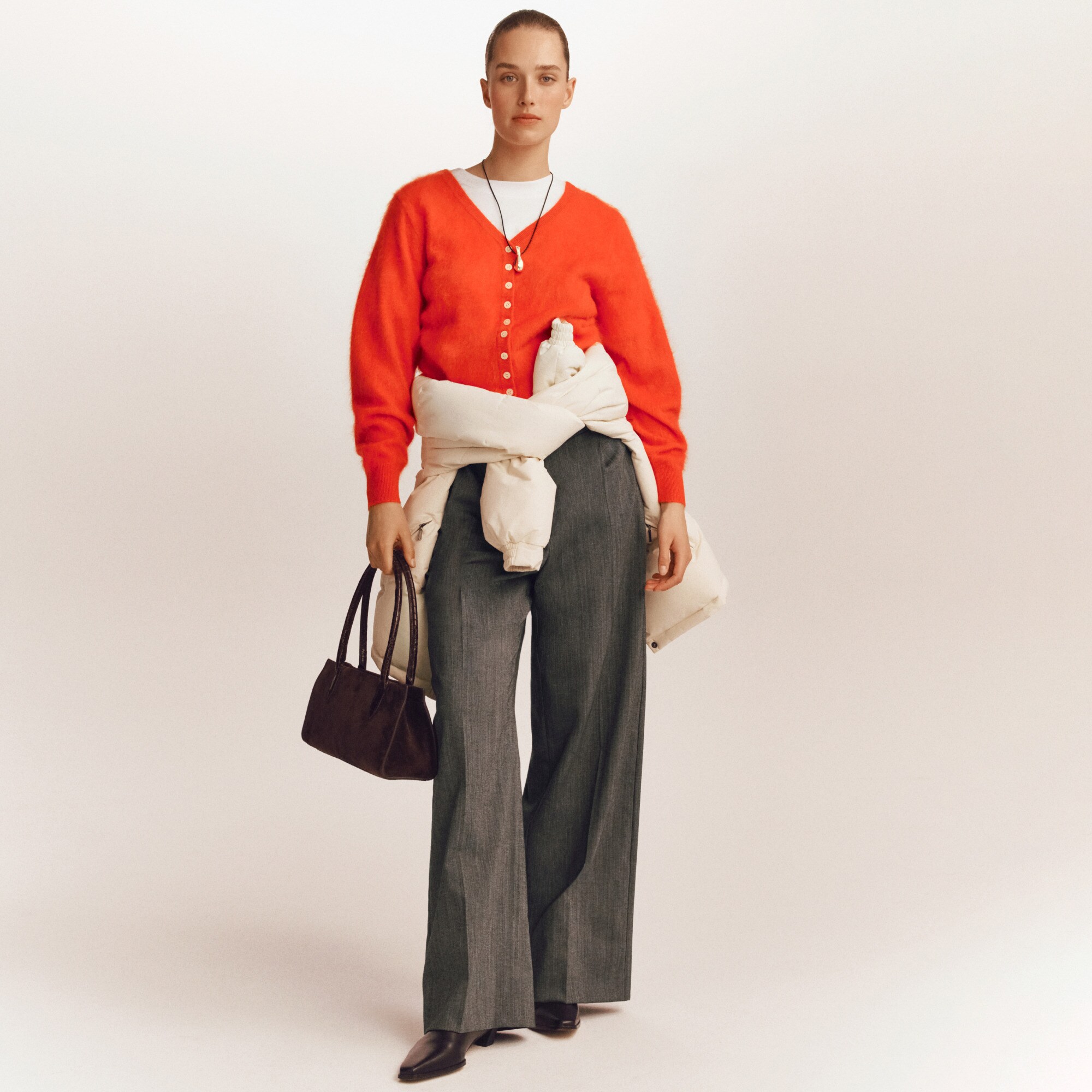 Brushed Cashmere Relaxed-fit Reversible Cardigan For Women | J.Crew
