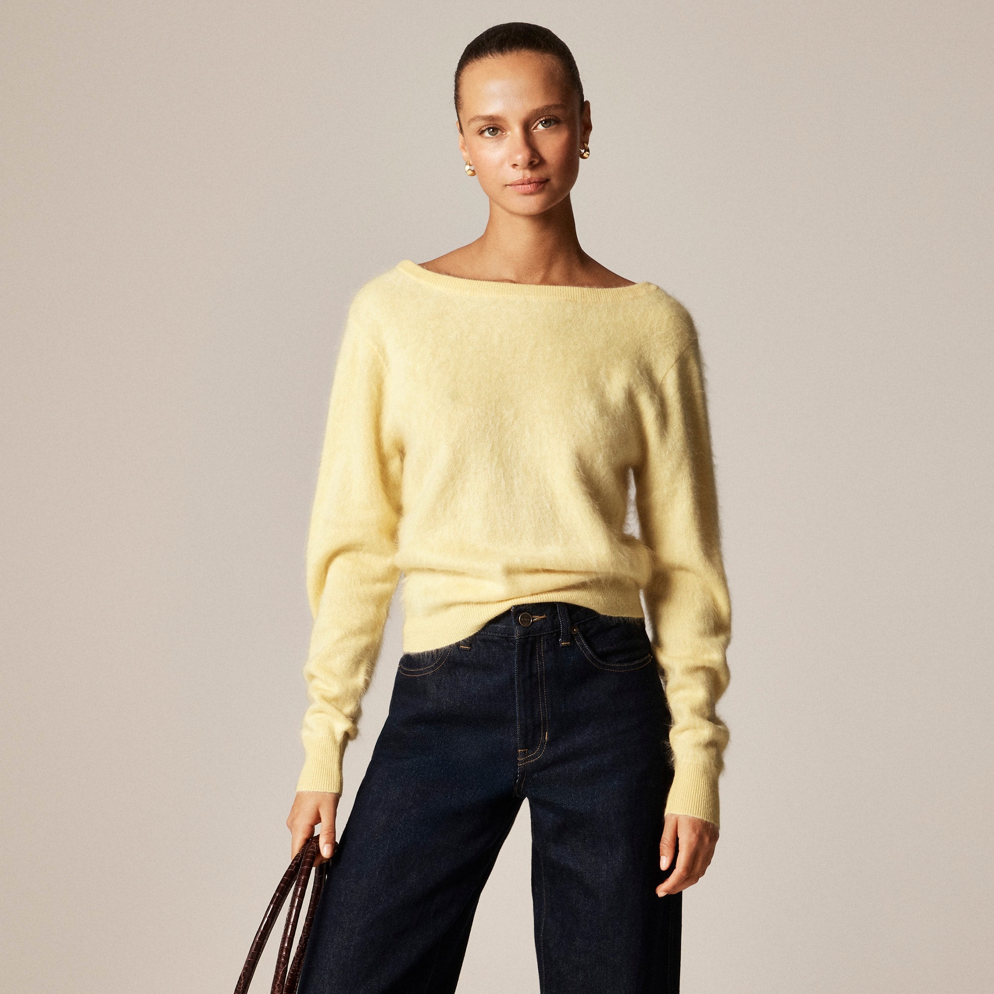  Brushed cashmere relaxed-fit reversible cardigan