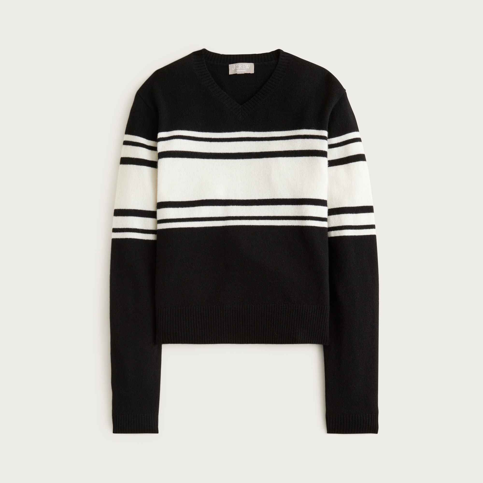 Perfect Cashmere Crewneck Sweater In Stripe For Women | J.Crew