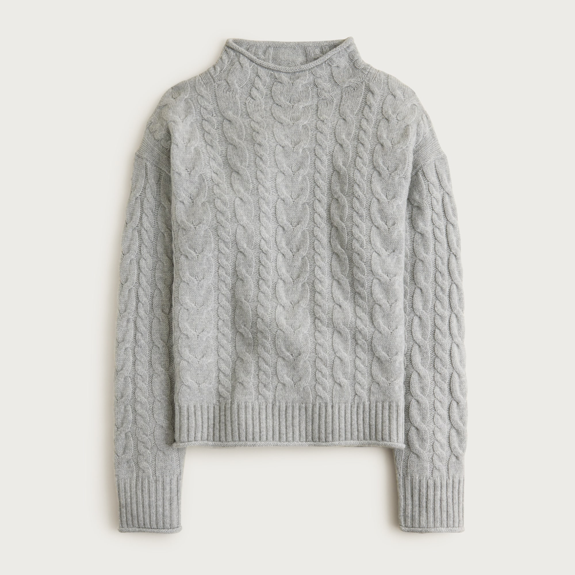 Cashmere Cable-knit 2025 Rollneck™ Sweater For Women | J.Crew