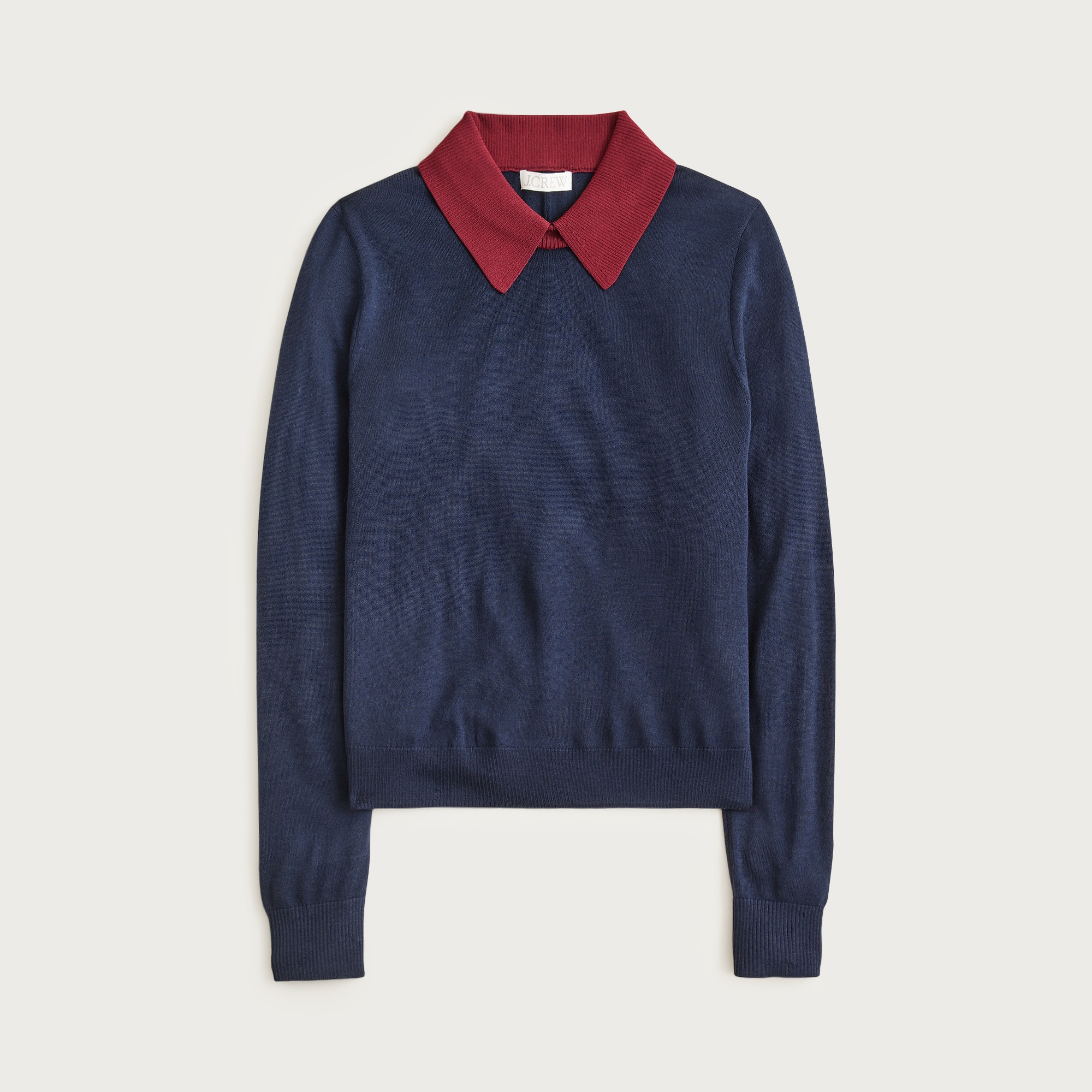 Carolyn collared sweater in merino wool