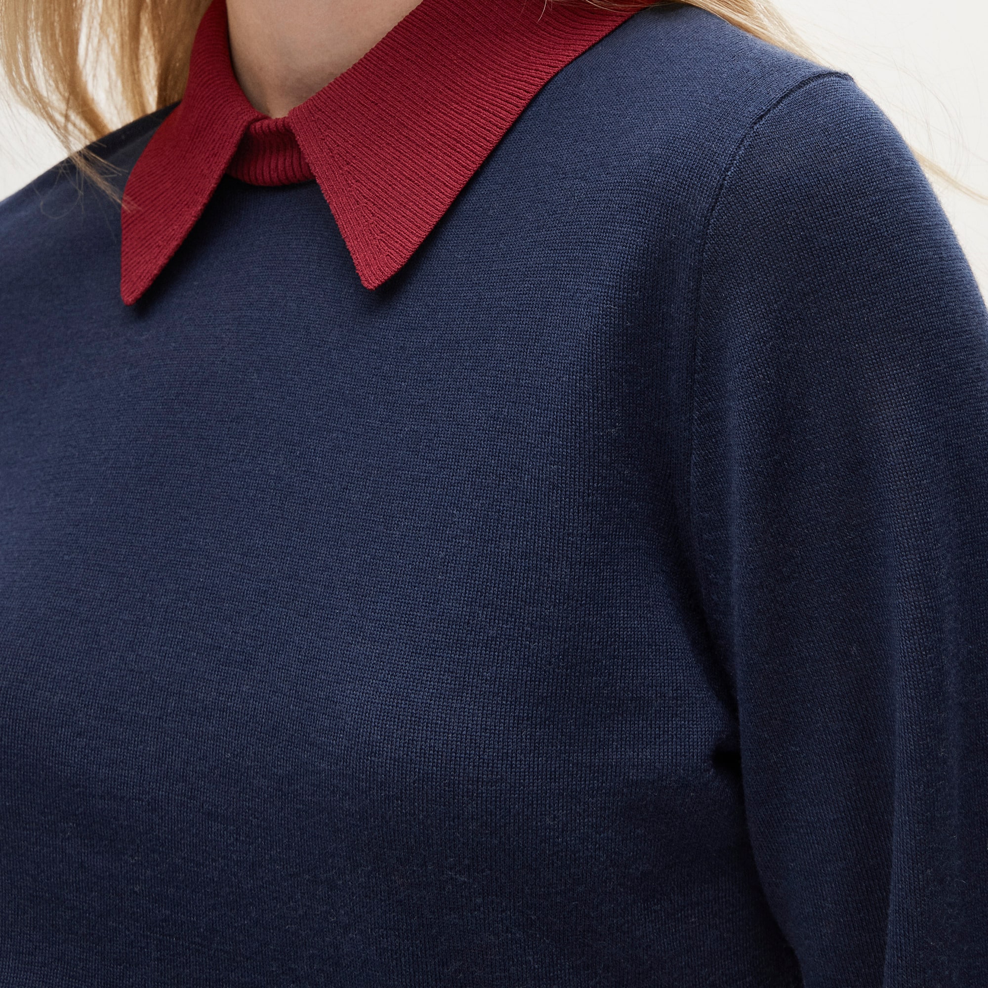 Carolyn collared sweater in merino wool - image 4