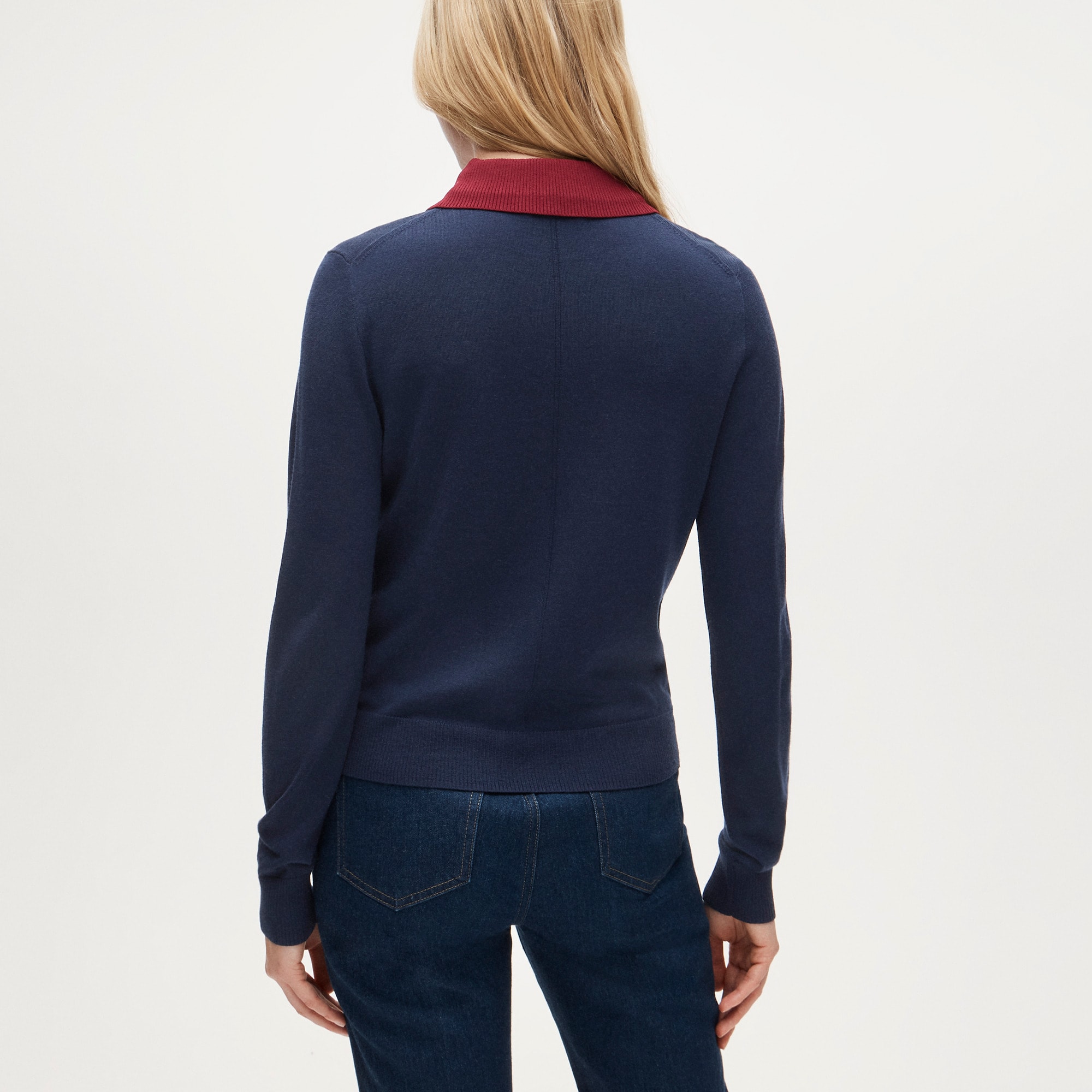 Carolyn collared sweater in merino wool - image 5