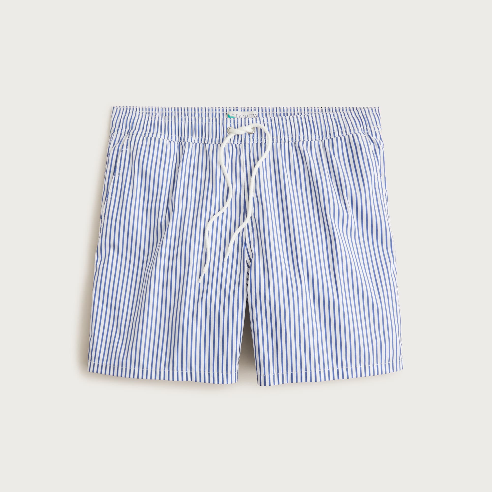 6" stretch swim trunk in cotton blend