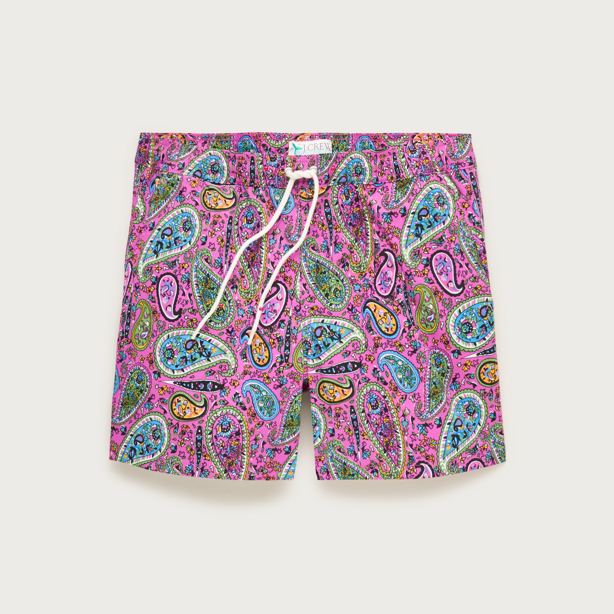 6" stretch swim trunk in print with ECONYL® nylon