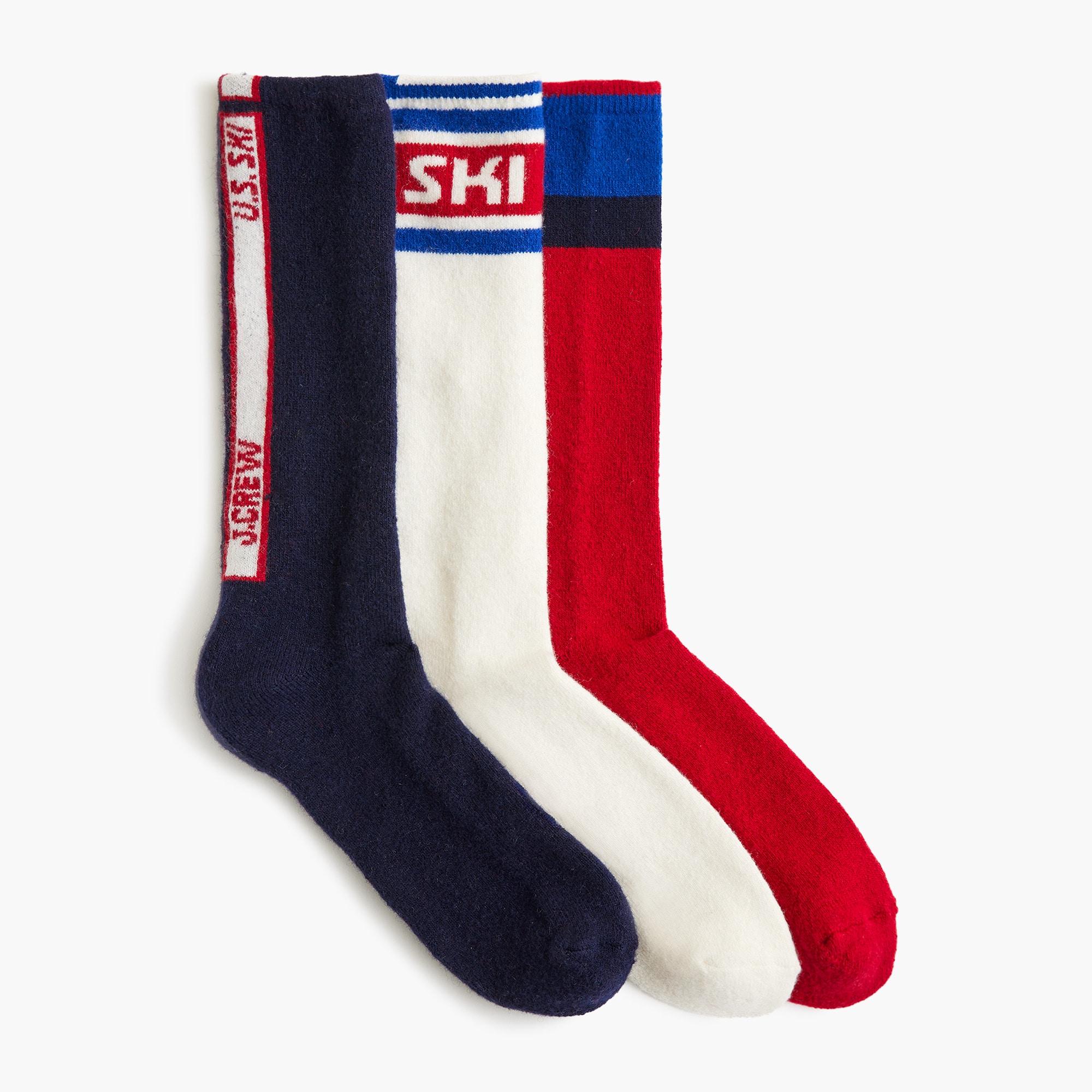 womens U.S. Ski &amp; Snowboard by J.Crew wool socks three-pack