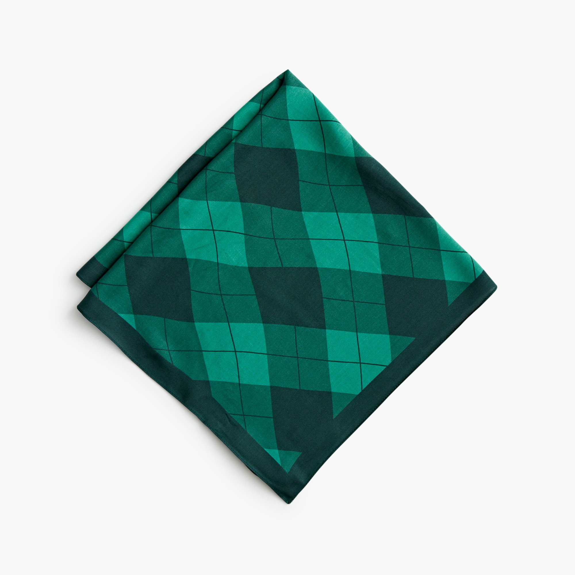 womens Silky plaid-print scarf