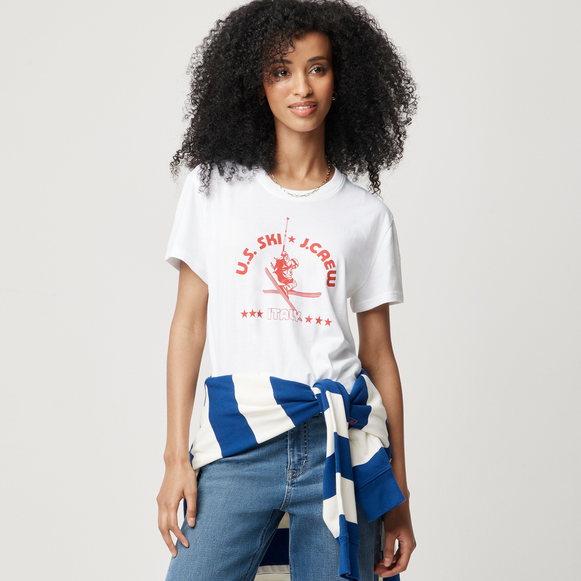 womens U.S. Ski &amp; Snowboard by J.Crew classic-fit graphic T-shirt in vintage jersey