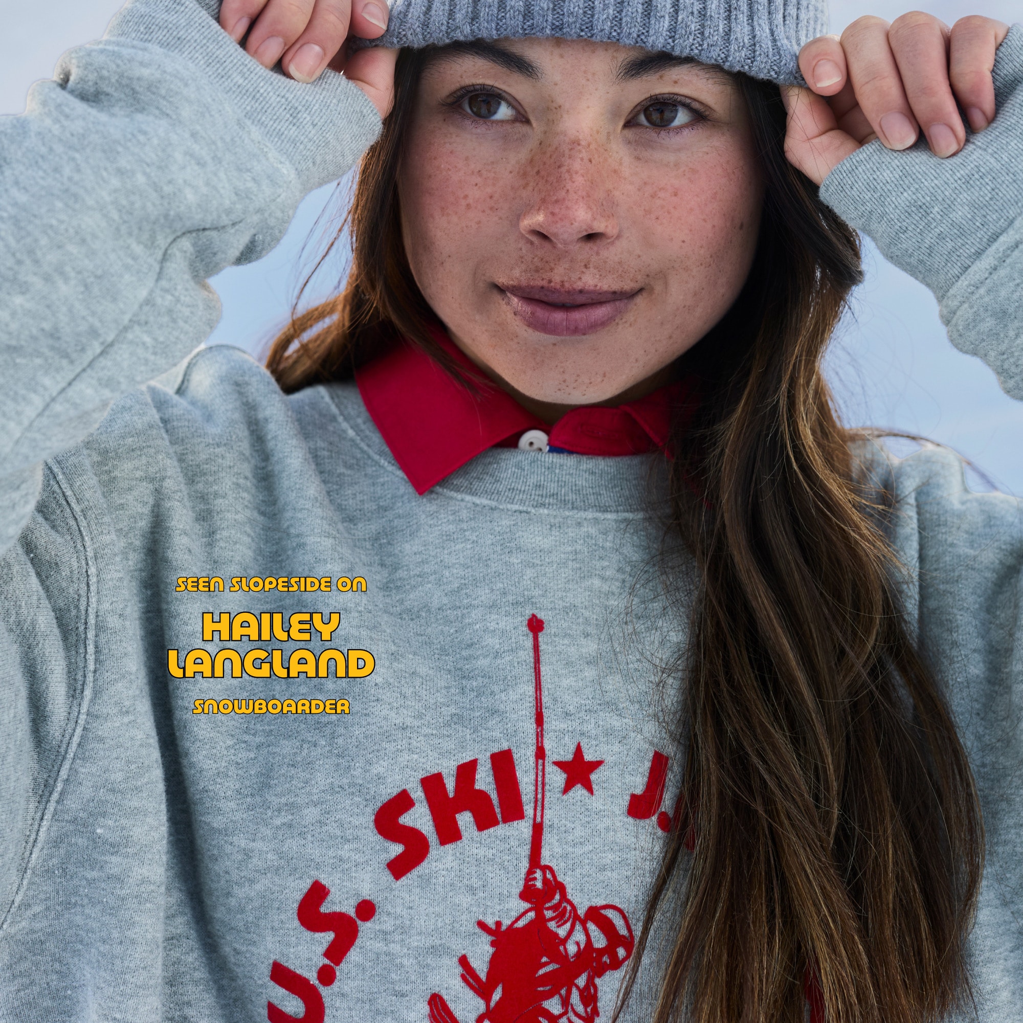 U.S. Ski & Snowboard by J.Crew heritage terry graphic crewneck sweatshirt