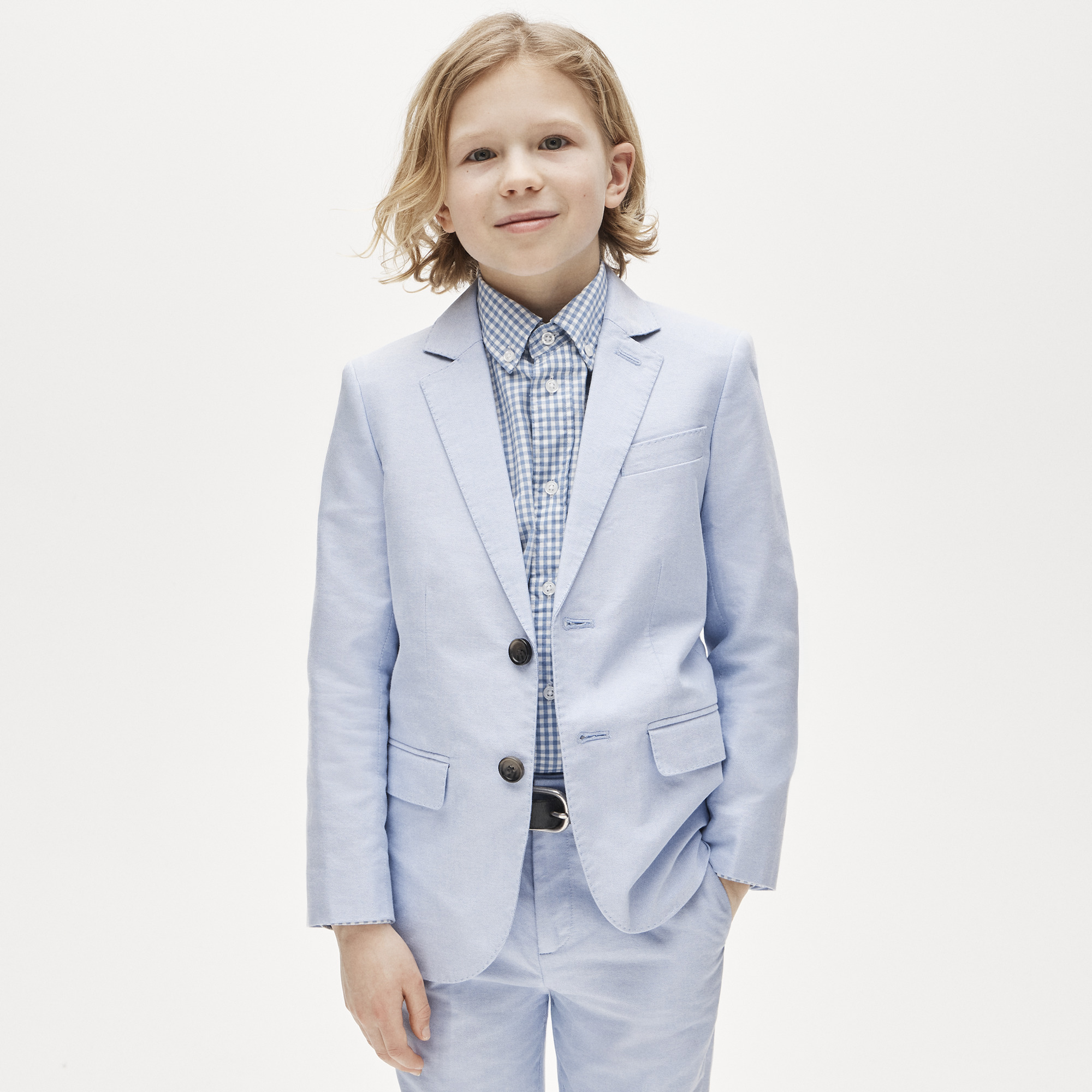 Boys' Ludlow suit jacket in oxford cloth