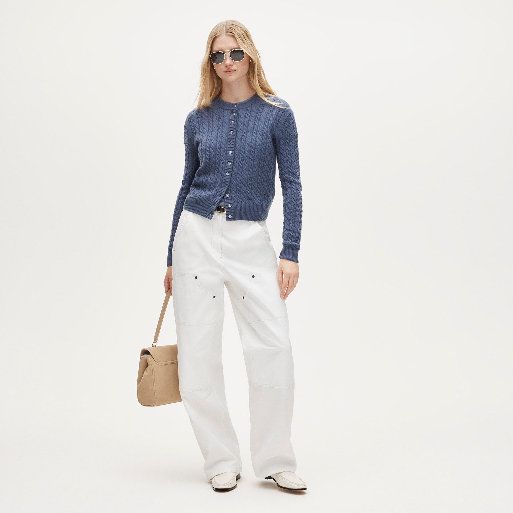 Perfect Cashmere Cable-knit Cardigan For Women | J.Crew
