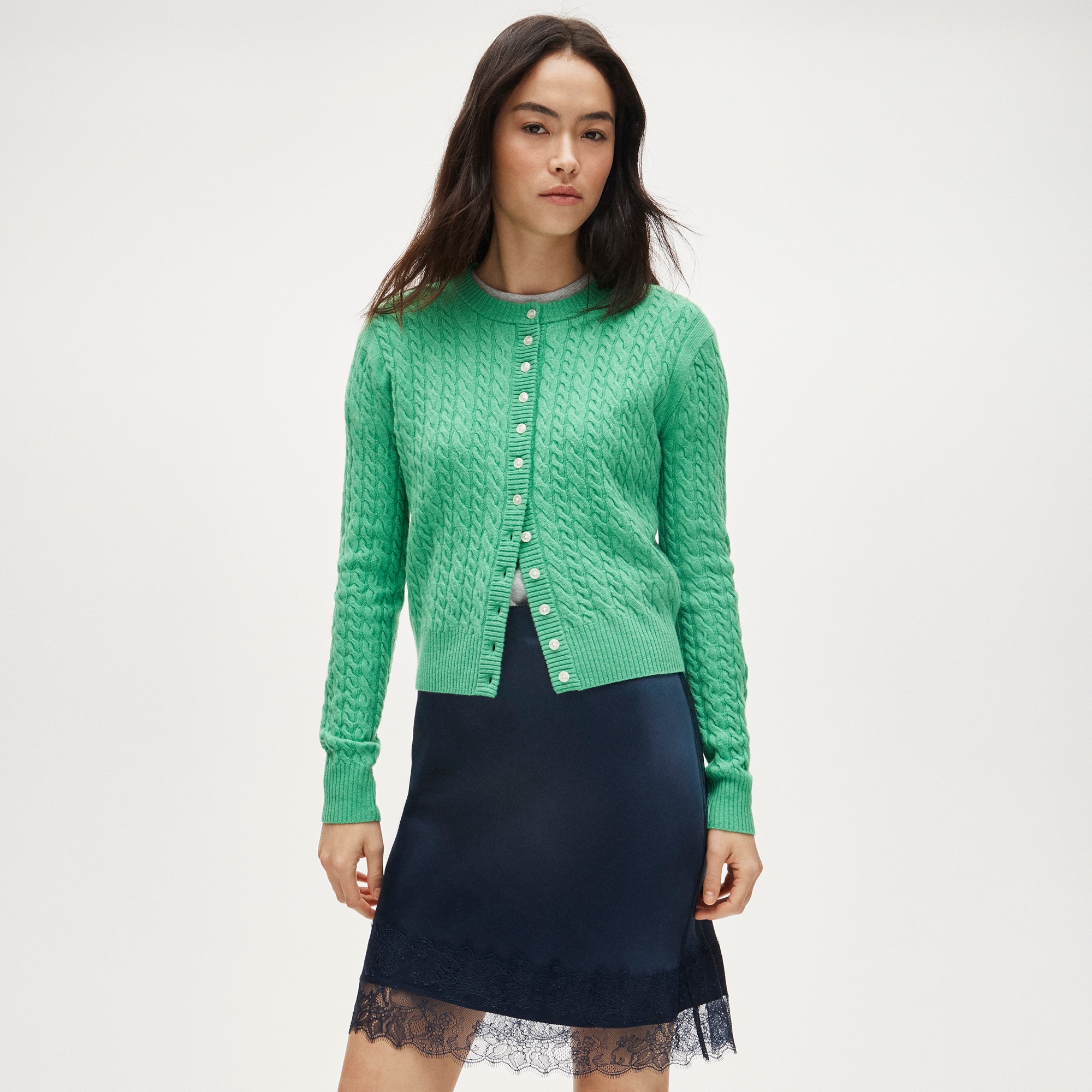 womens Perfect cashmere cable-knit cardigan