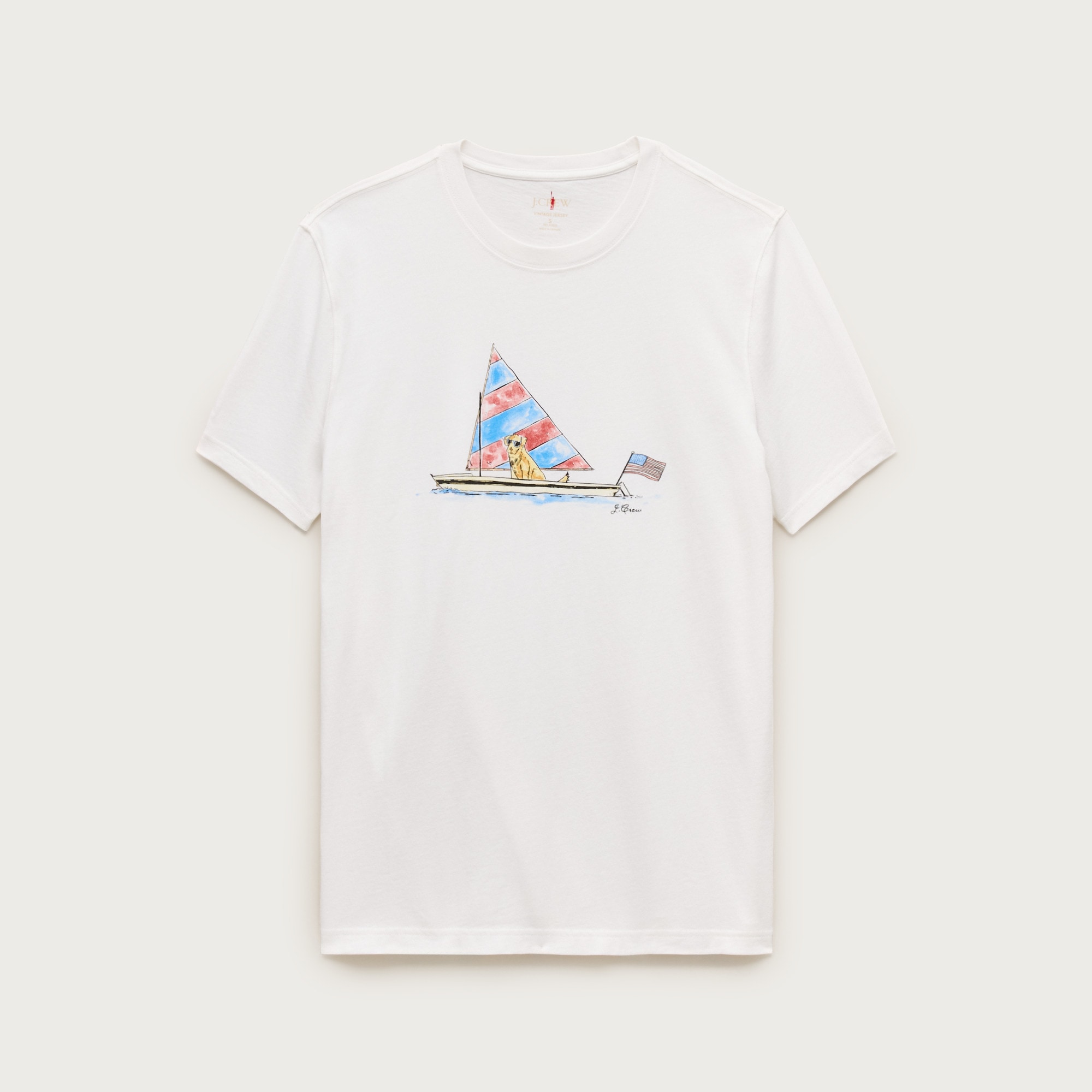 Vintage-wash cotton graphic T-shirt