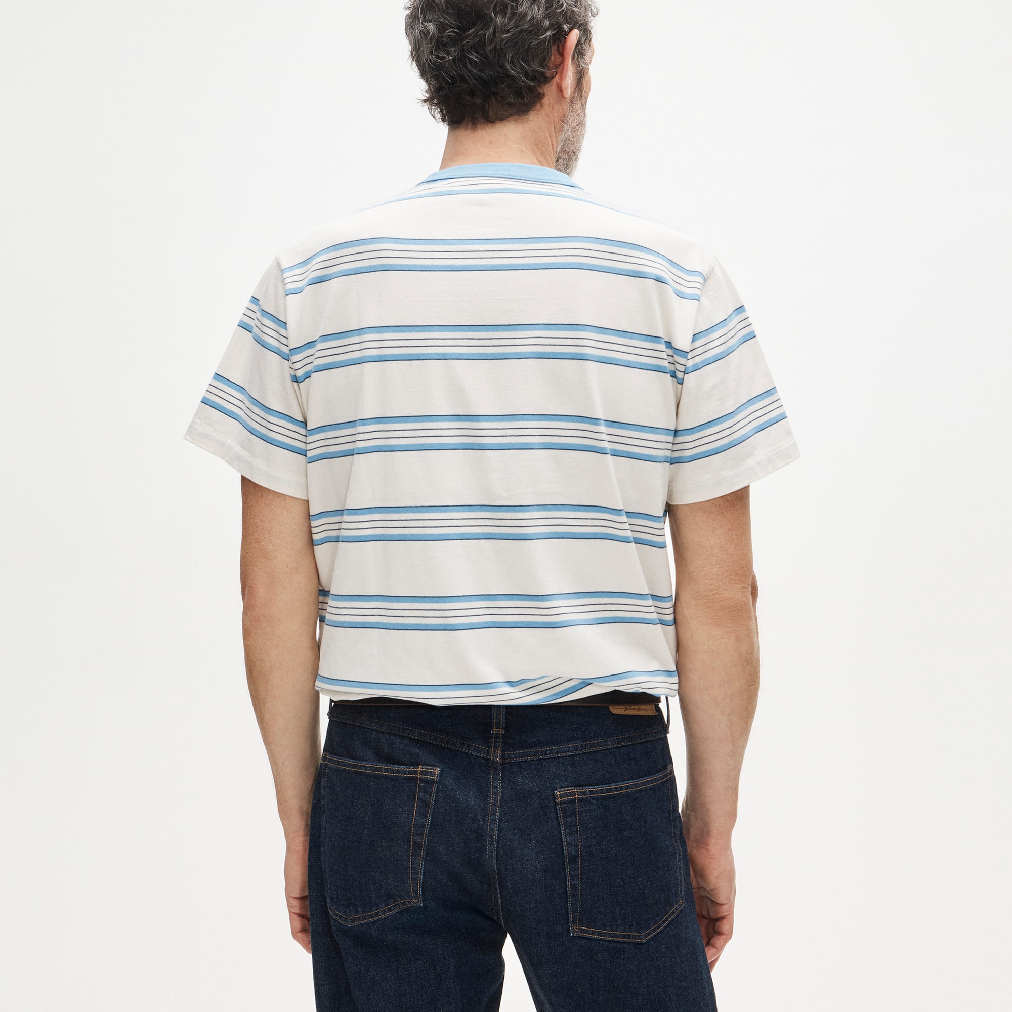 Wallace & Barnes heritage-weight cotton T-shirt in stripe