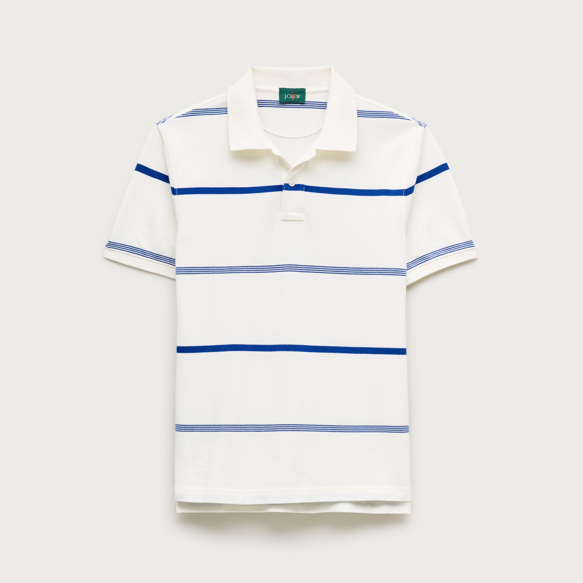 Washed Piqué Polo Shirt In Stripe For Men | J.Crew