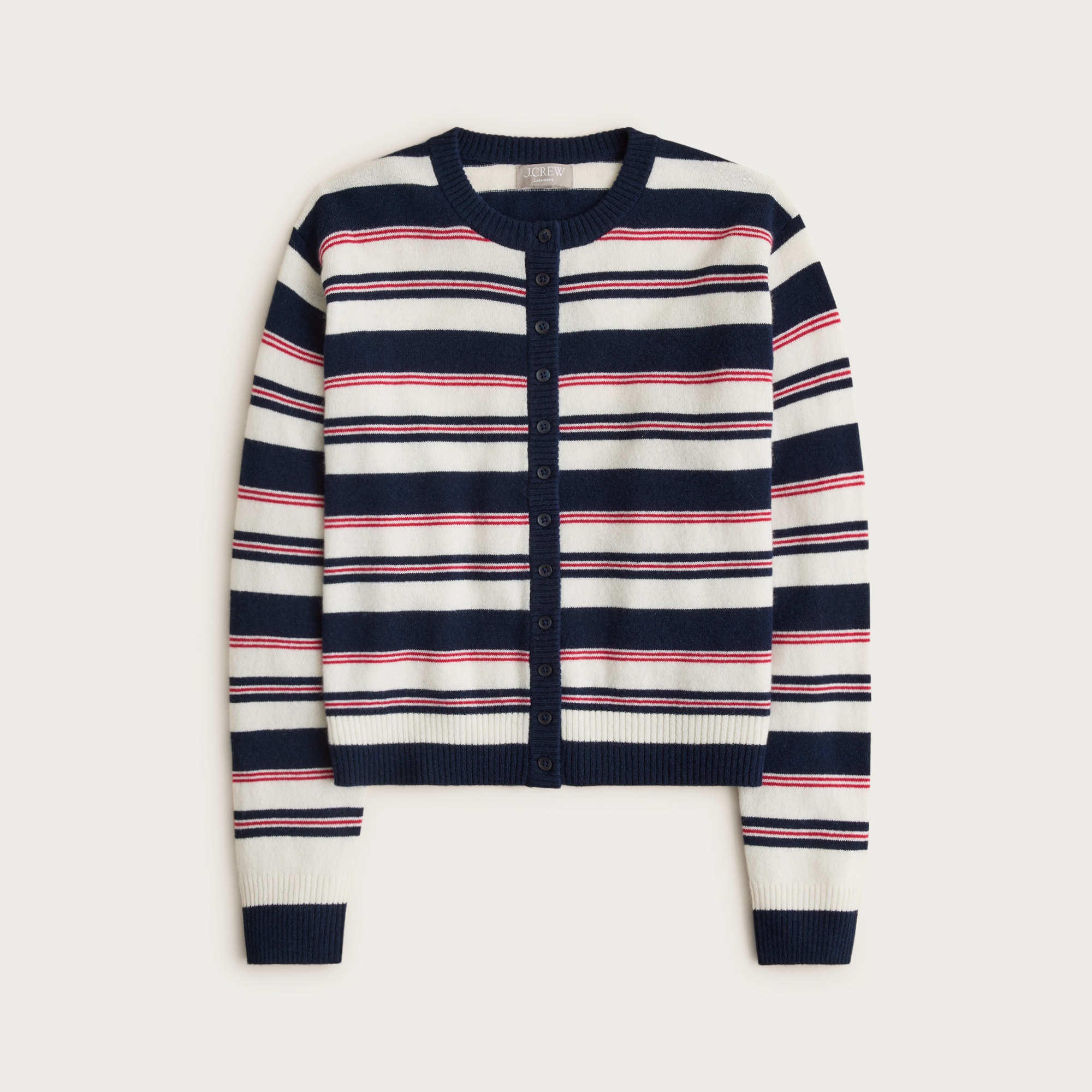 Perfect cashmere cardigan in stripe